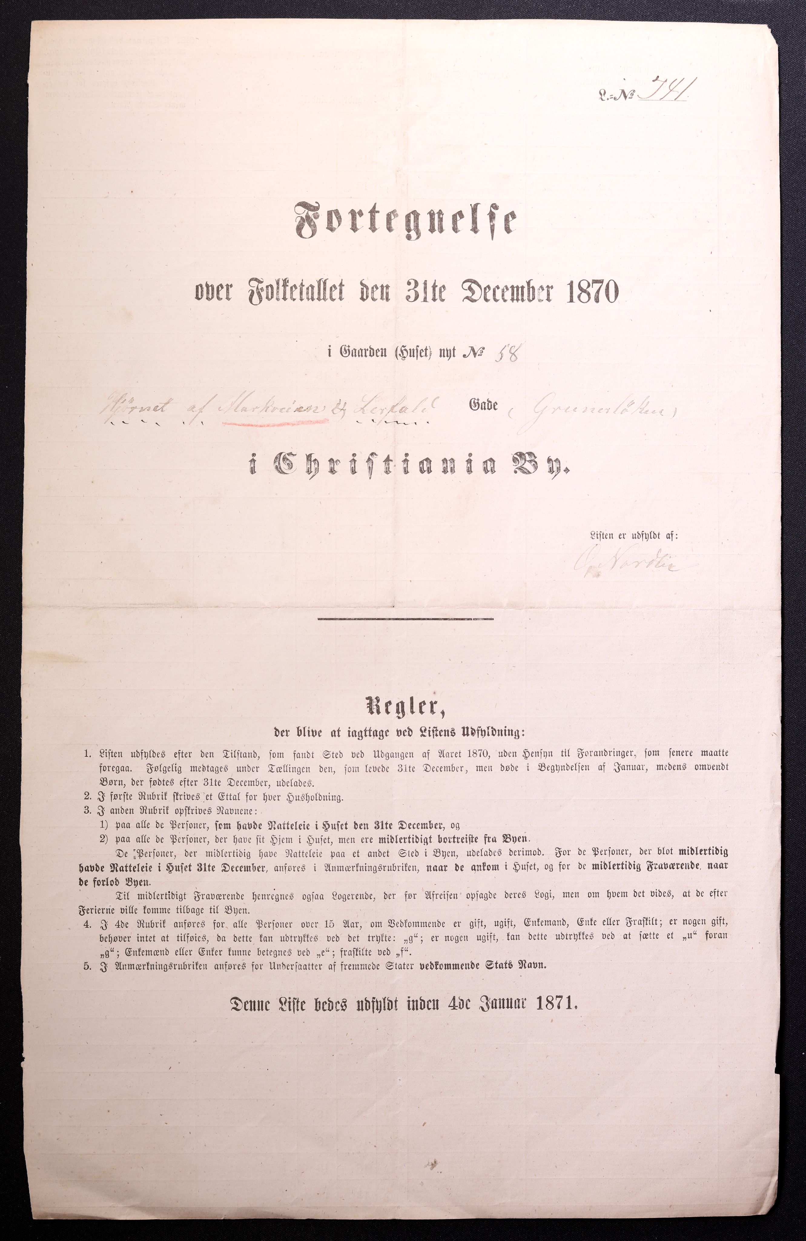 RA, 1870 census for 0301 Kristiania, 1870, p. 2243