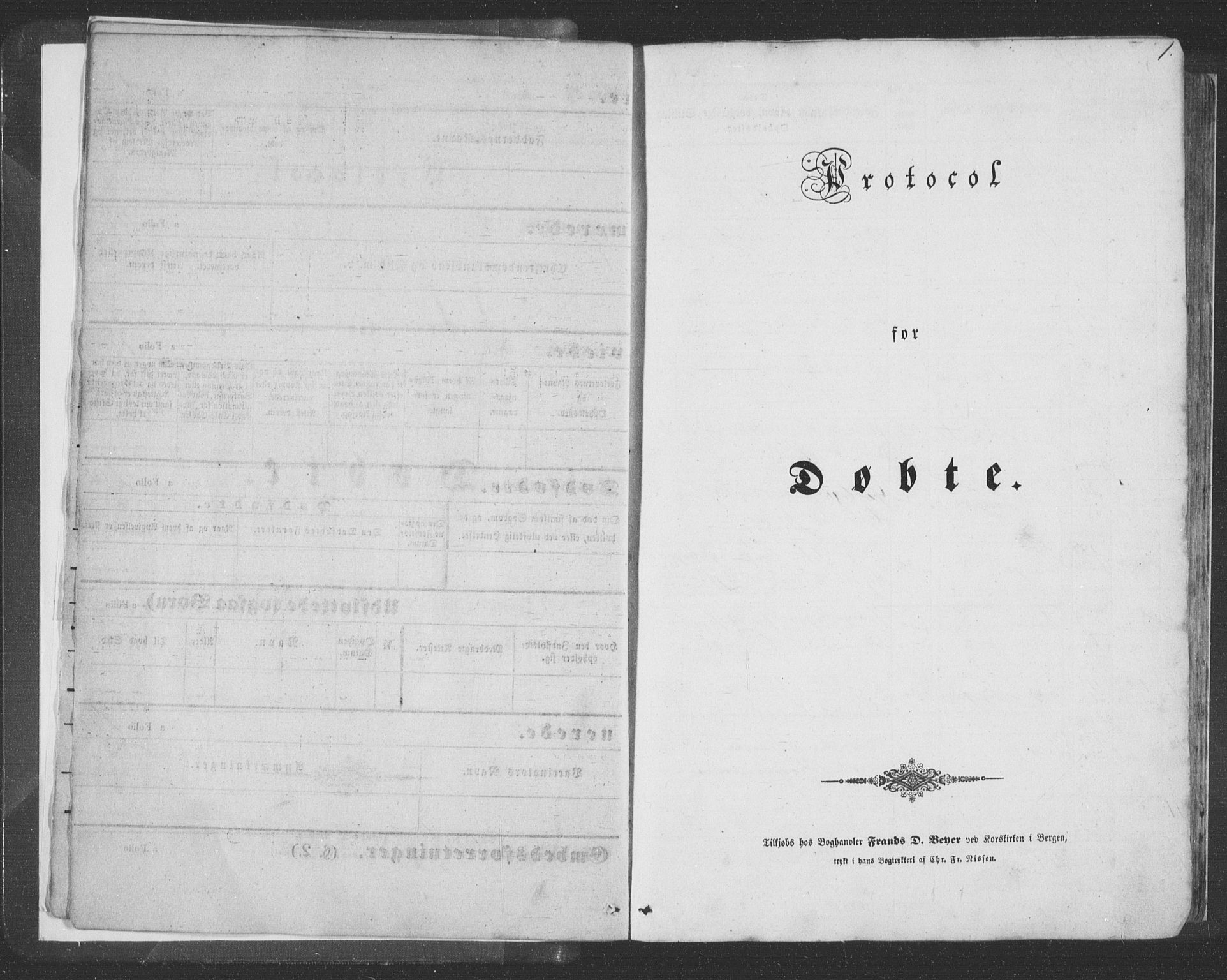 Hosanger sokneprestembete, SAB/A-75801/H/Haa: Parish register (official) no. A 8, 1849-1863, p. 1
