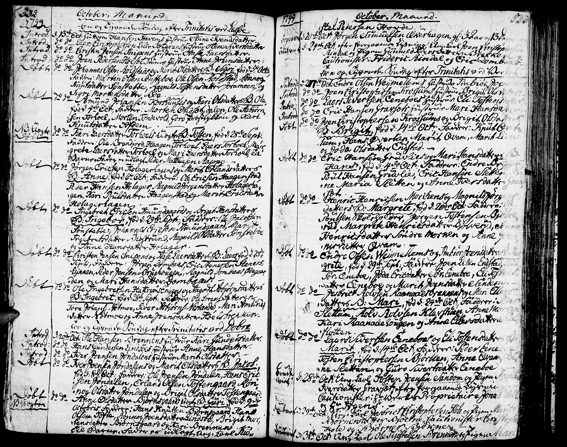 Lesja prestekontor, AV/SAH-PREST-068/H/Ha/Haa/L0003: Parish register (official) no. 3, 1777-1819, p. 532-533