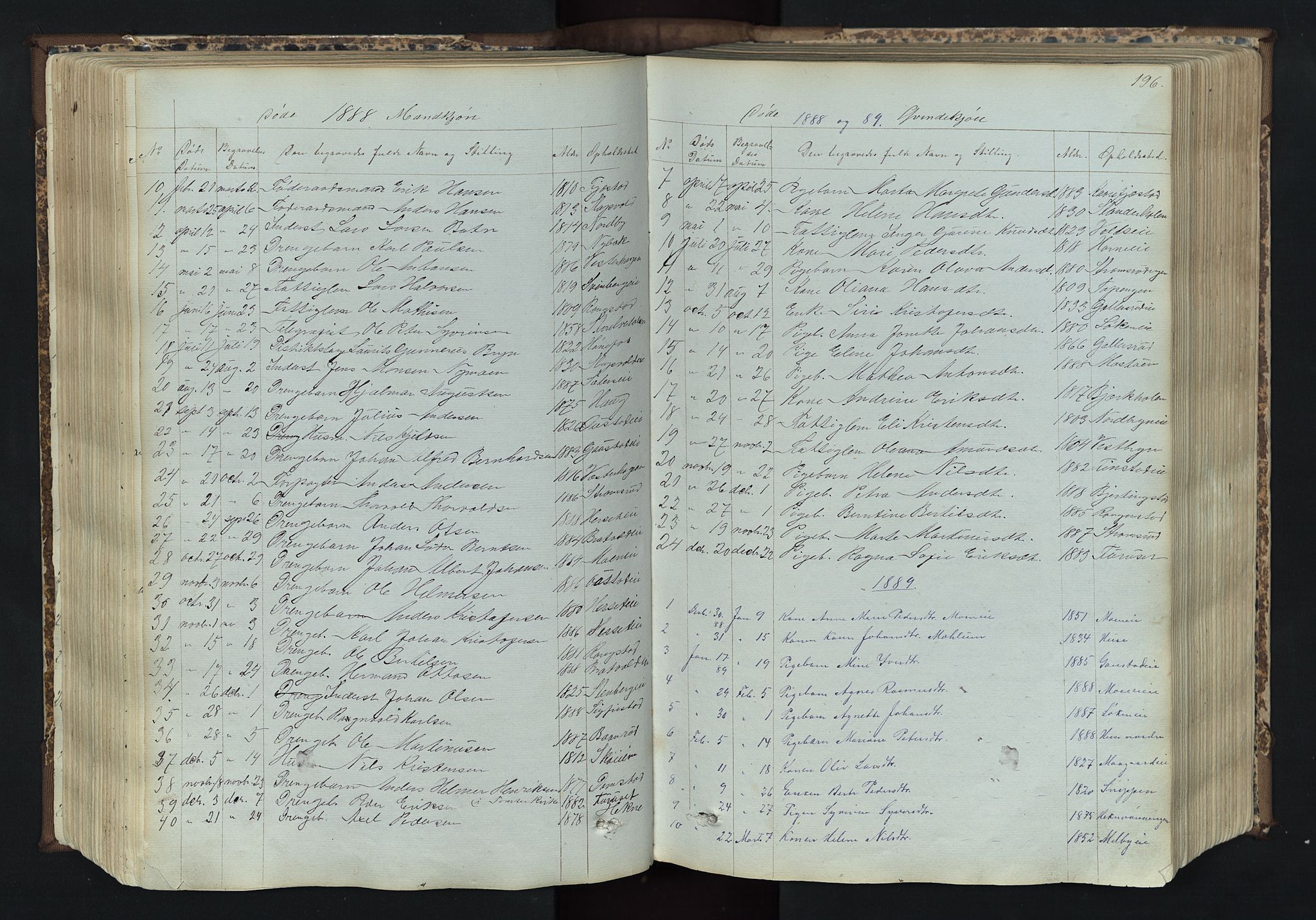 Romedal prestekontor, SAH/PREST-004/L/L0011: Parish register (copy) no. 11, 1867-1895, p. 196