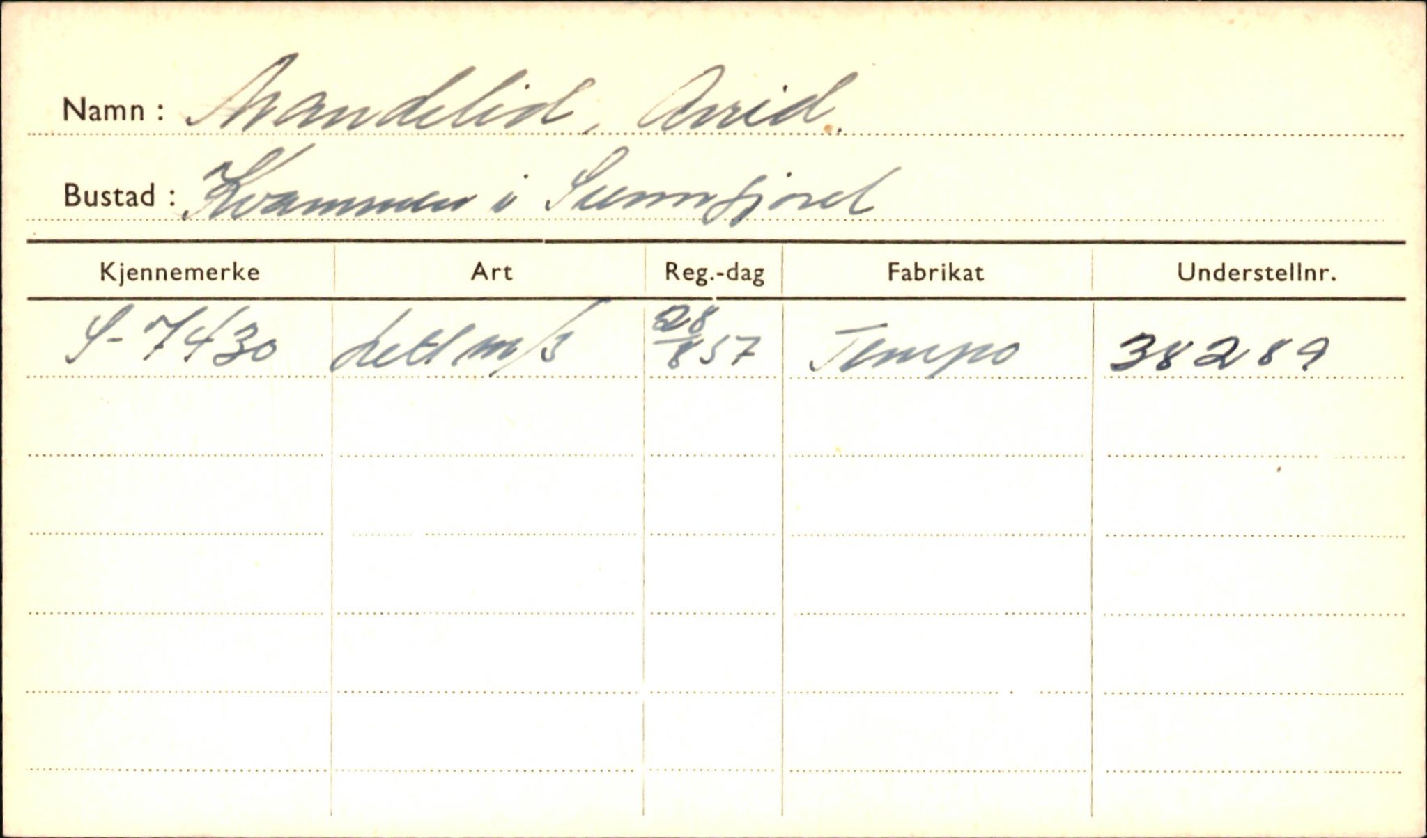 Statens vegvesen, Sogn og Fjordane vegkontor, AV/SAB-A-5301/4/F/L0001D: Eigarregister Fjordane til 1.6.1961, 1930-1961, p. 543