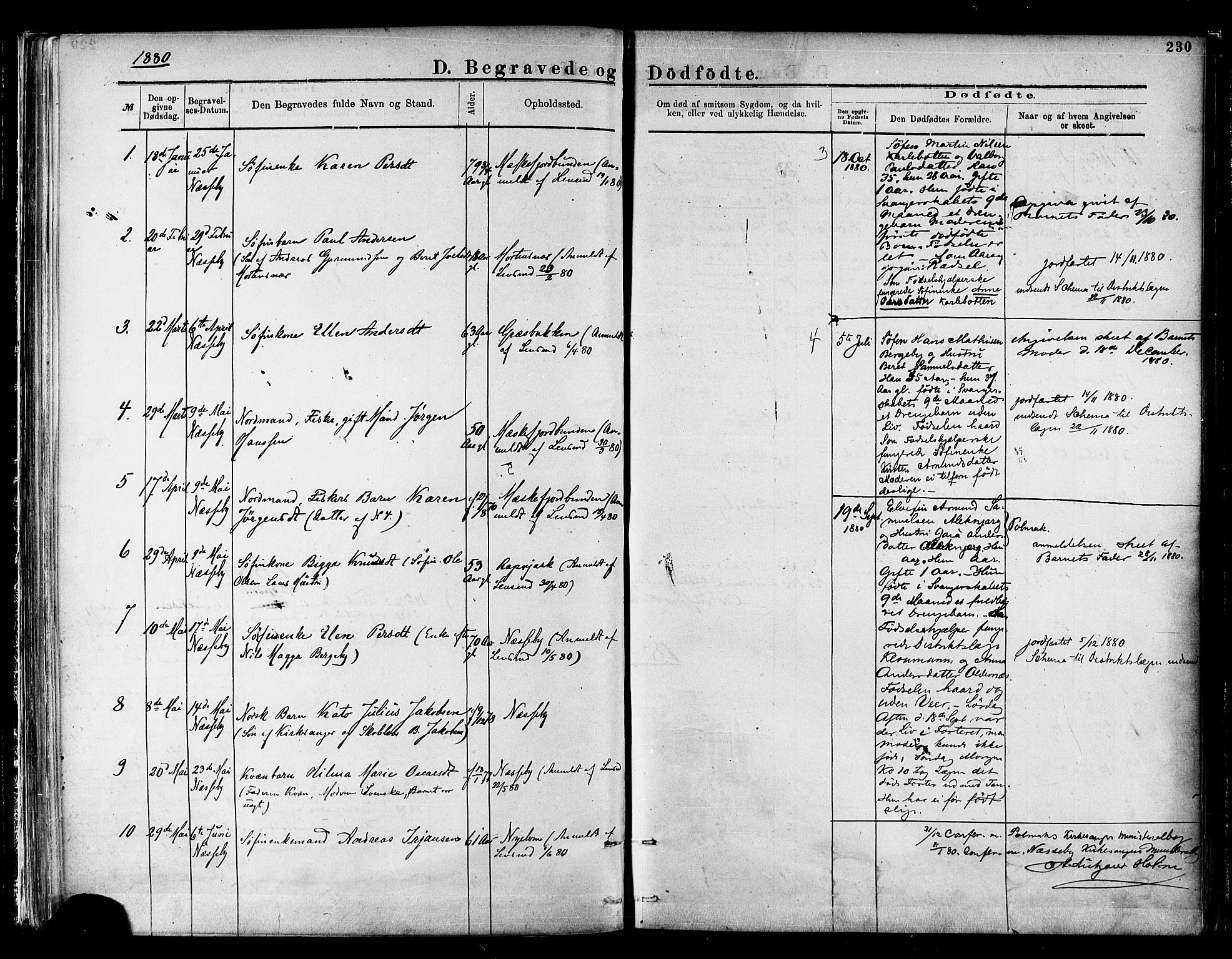 Nesseby sokneprestkontor, AV/SATØ-S-1330/H/Ha/L0004kirke: Parish register (official) no. 4, 1877-1884, p. 230