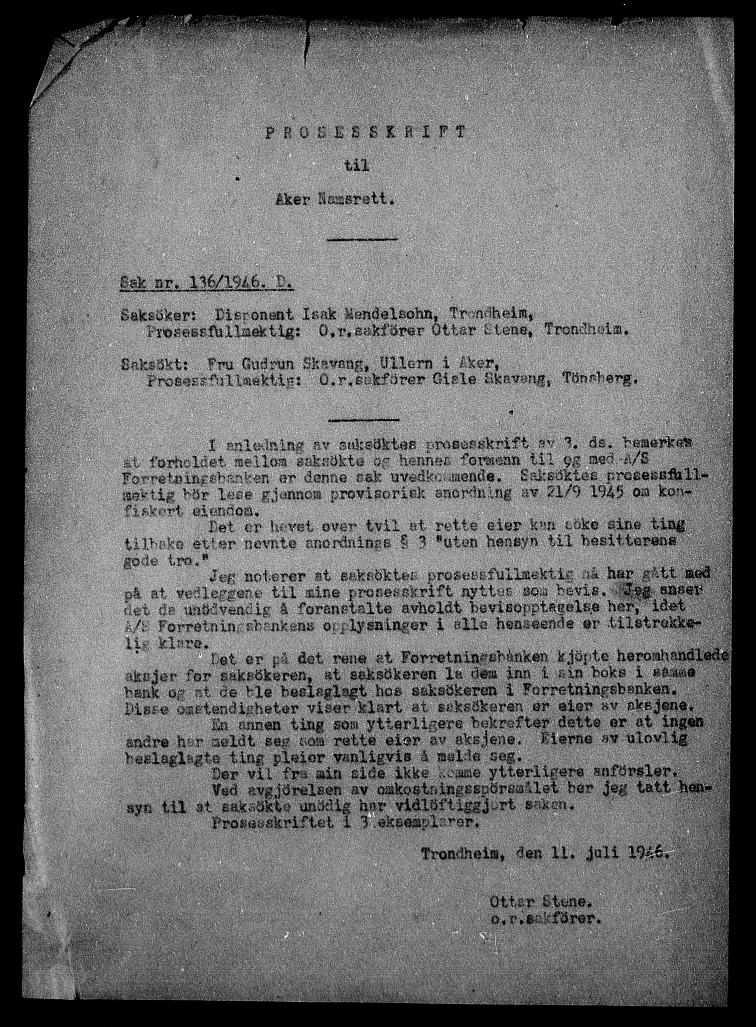 Justisdepartementet, Tilbakeføringskontoret for inndratte formuer, AV/RA-S-1564/H/Hc/Hca/L0909: --, 1945-1947, p. 53