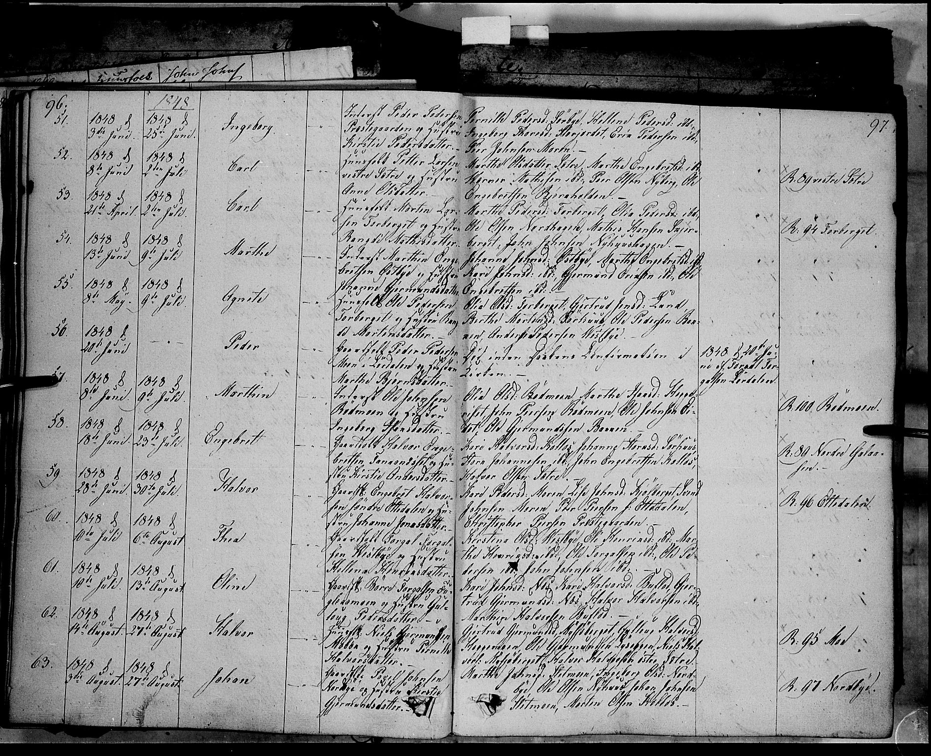 Trysil prestekontor, AV/SAH-PREST-046/H/Ha/Haa/L0004: Parish register (official) no. 4 /1, 1842-1850, p. 96-97