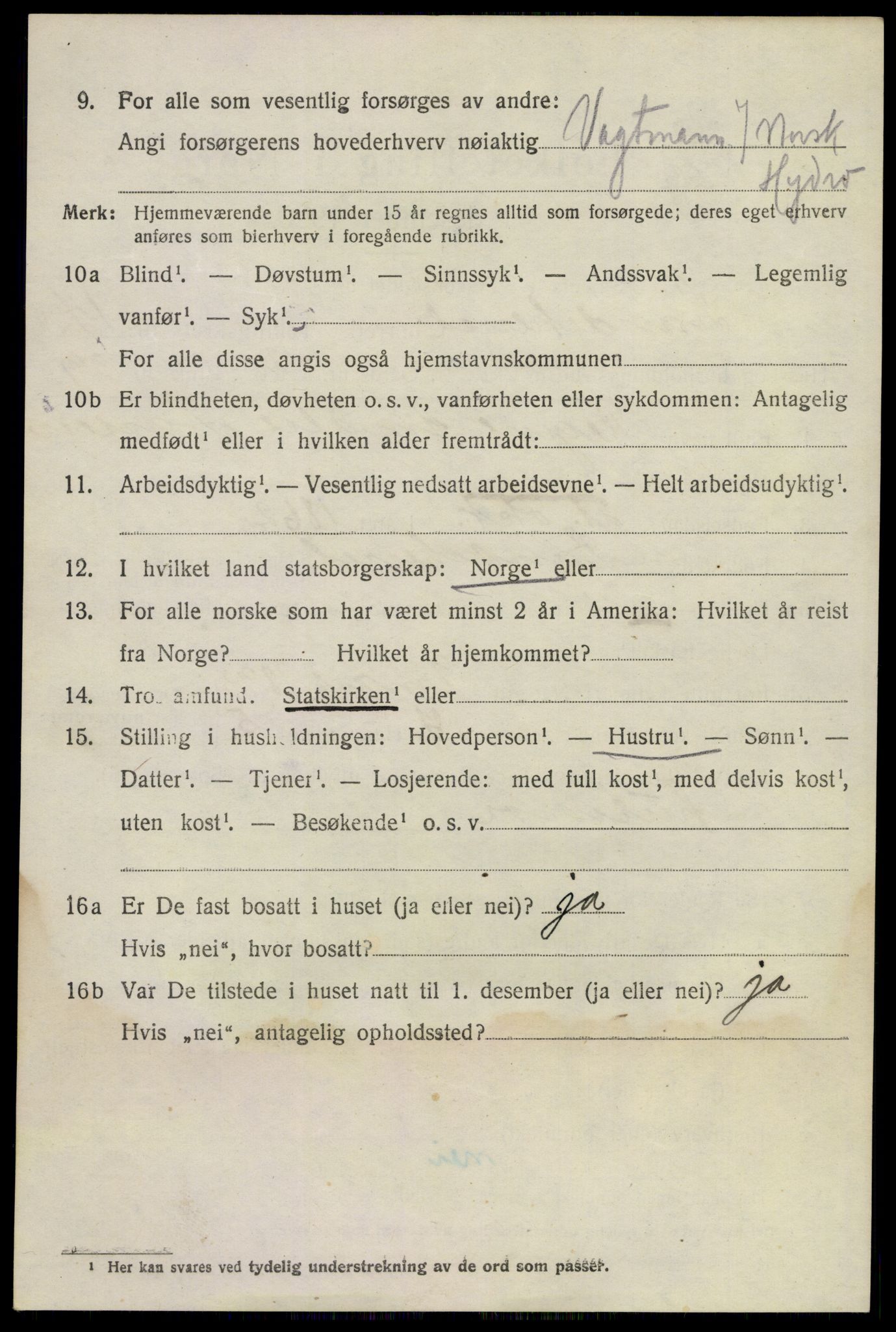 SAKO, 1920 census for Sandeherred, 1920, p. 22953