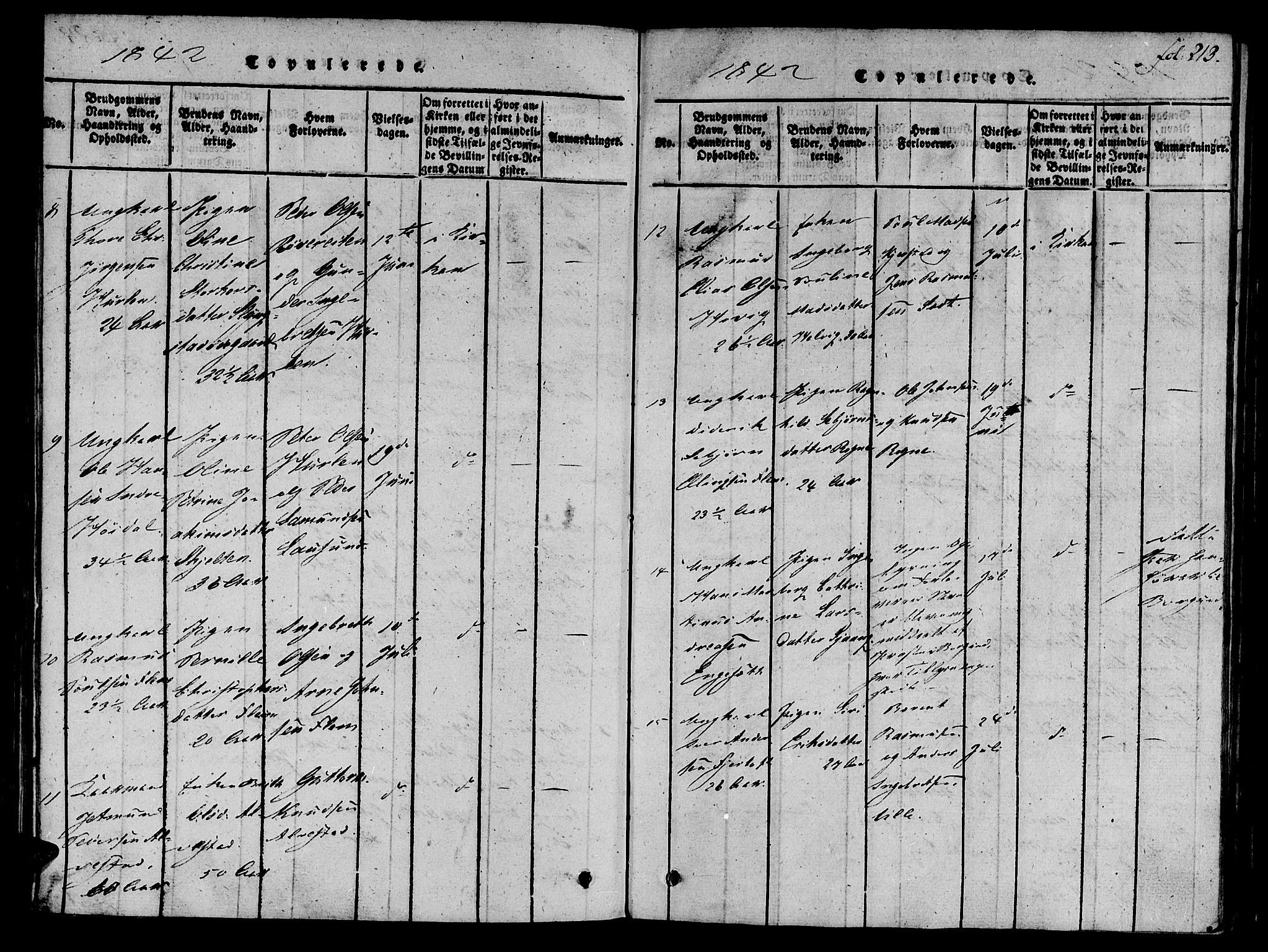Ministerialprotokoller, klokkerbøker og fødselsregistre - Møre og Romsdal, SAT/A-1454/536/L0495: Parish register (official) no. 536A04, 1818-1847, p. 213