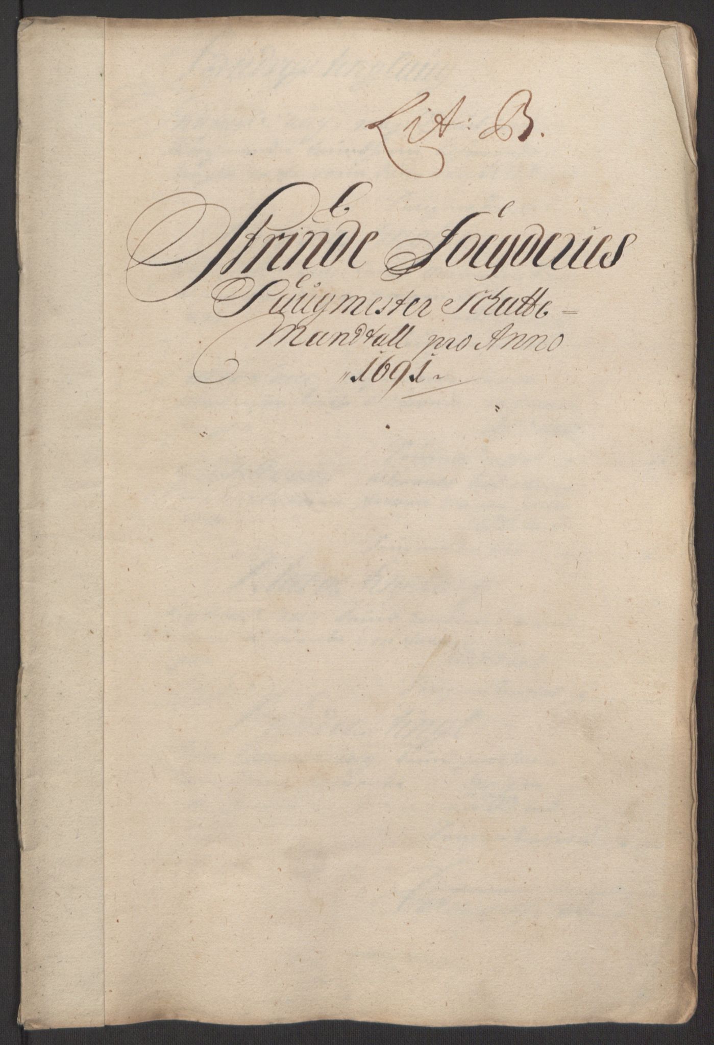 Rentekammeret inntil 1814, Reviderte regnskaper, Fogderegnskap, RA/EA-4092/R61/L4103: Fogderegnskap Strinda og Selbu, 1691-1692, p. 49