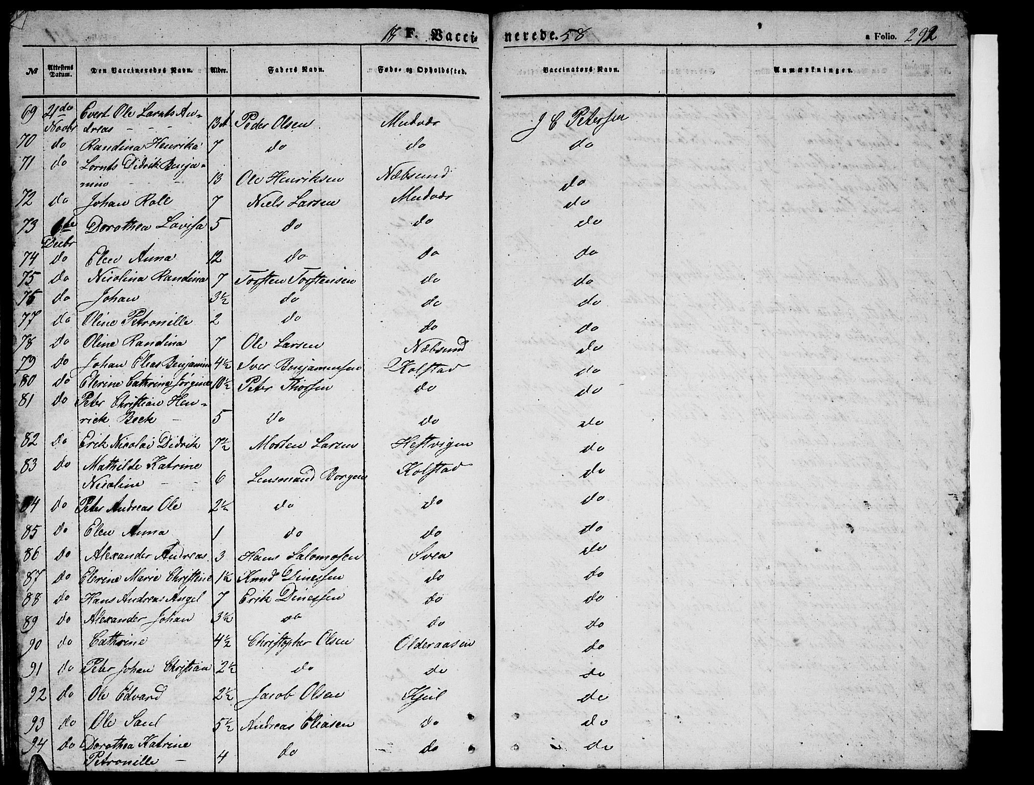 Ministerialprotokoller, klokkerbøker og fødselsregistre - Nordland, AV/SAT-A-1459/816/L0251: Parish register (copy) no. 816C01, 1852-1870, p. 292