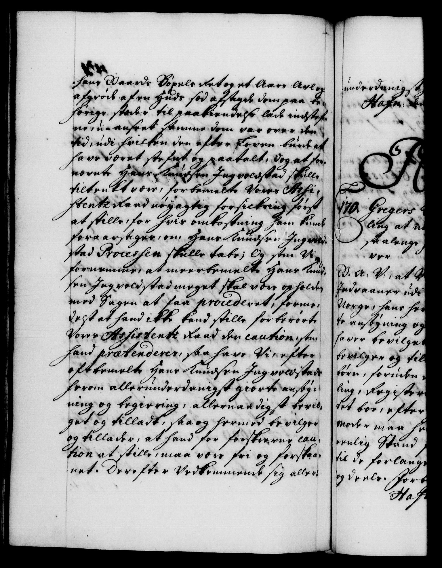 Danske Kanselli 1572-1799, AV/RA-EA-3023/F/Fc/Fca/Fcaa/L0019: Norske registre, 1704-1707, p. 403b