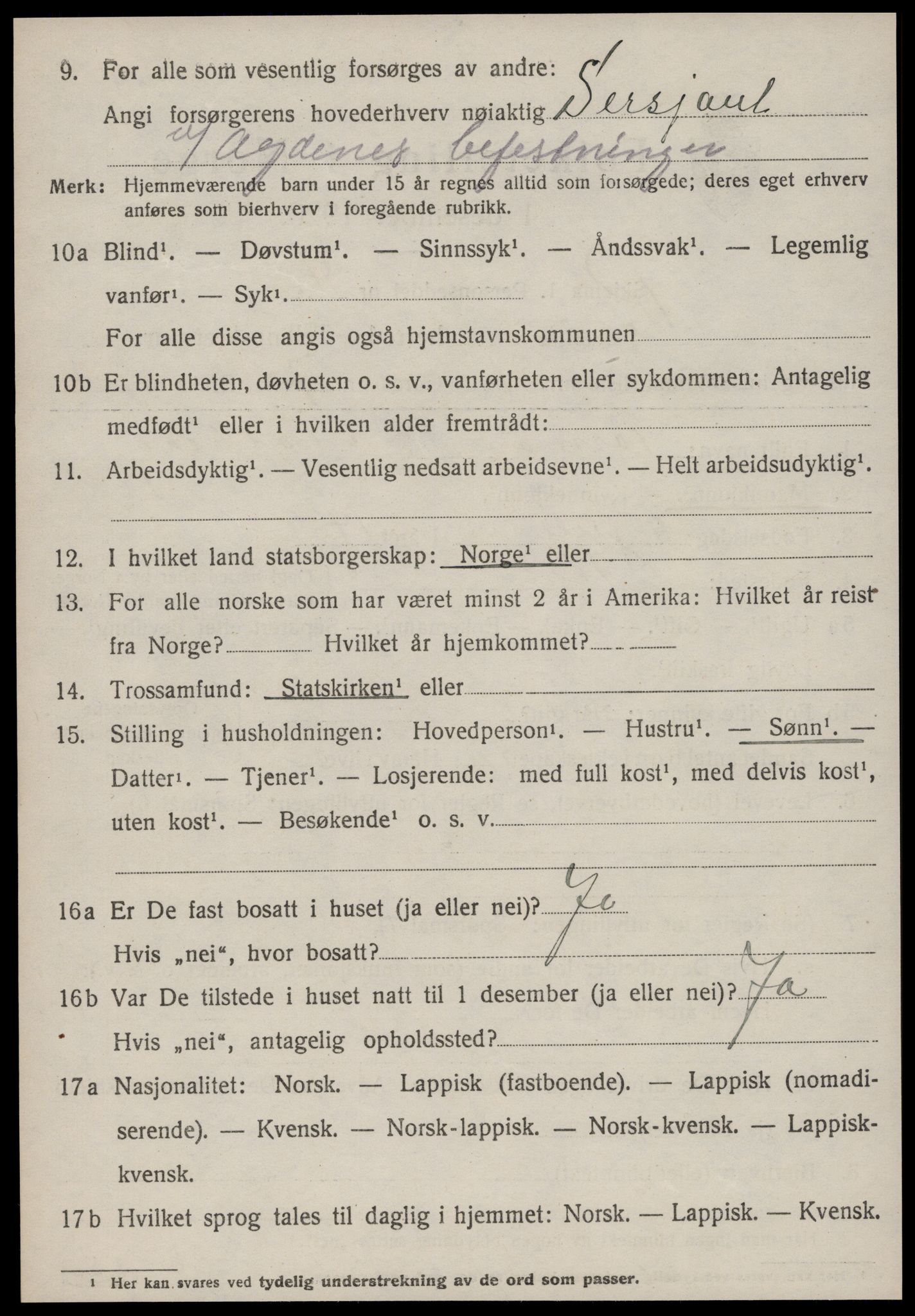 SAT, 1920 census for Rissa, 1920, p. 2304