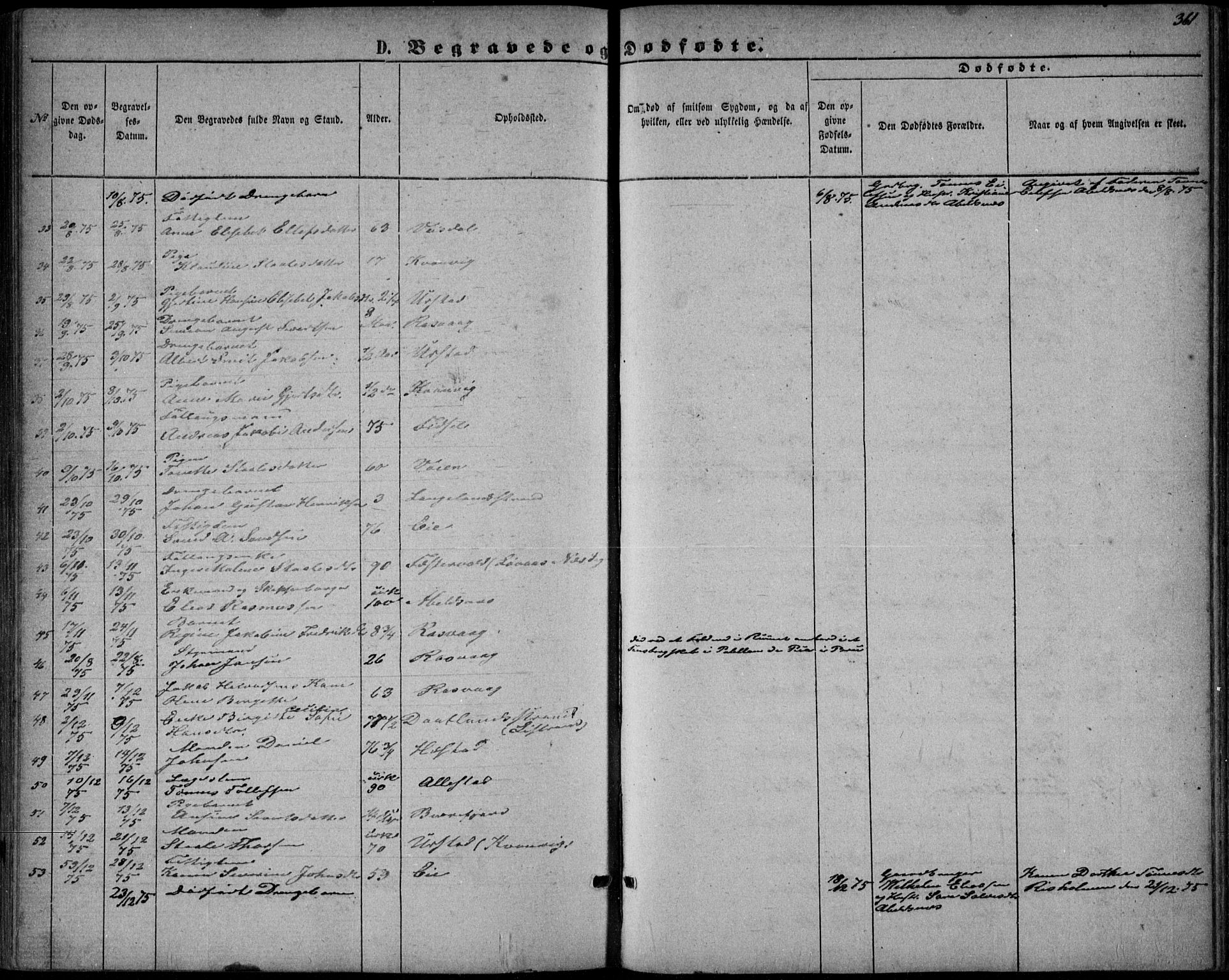 Flekkefjord sokneprestkontor, AV/SAK-1111-0012/F/Fb/Fbb/L0003: Parish register (copy) no. B 3, 1867-1889, p. 361