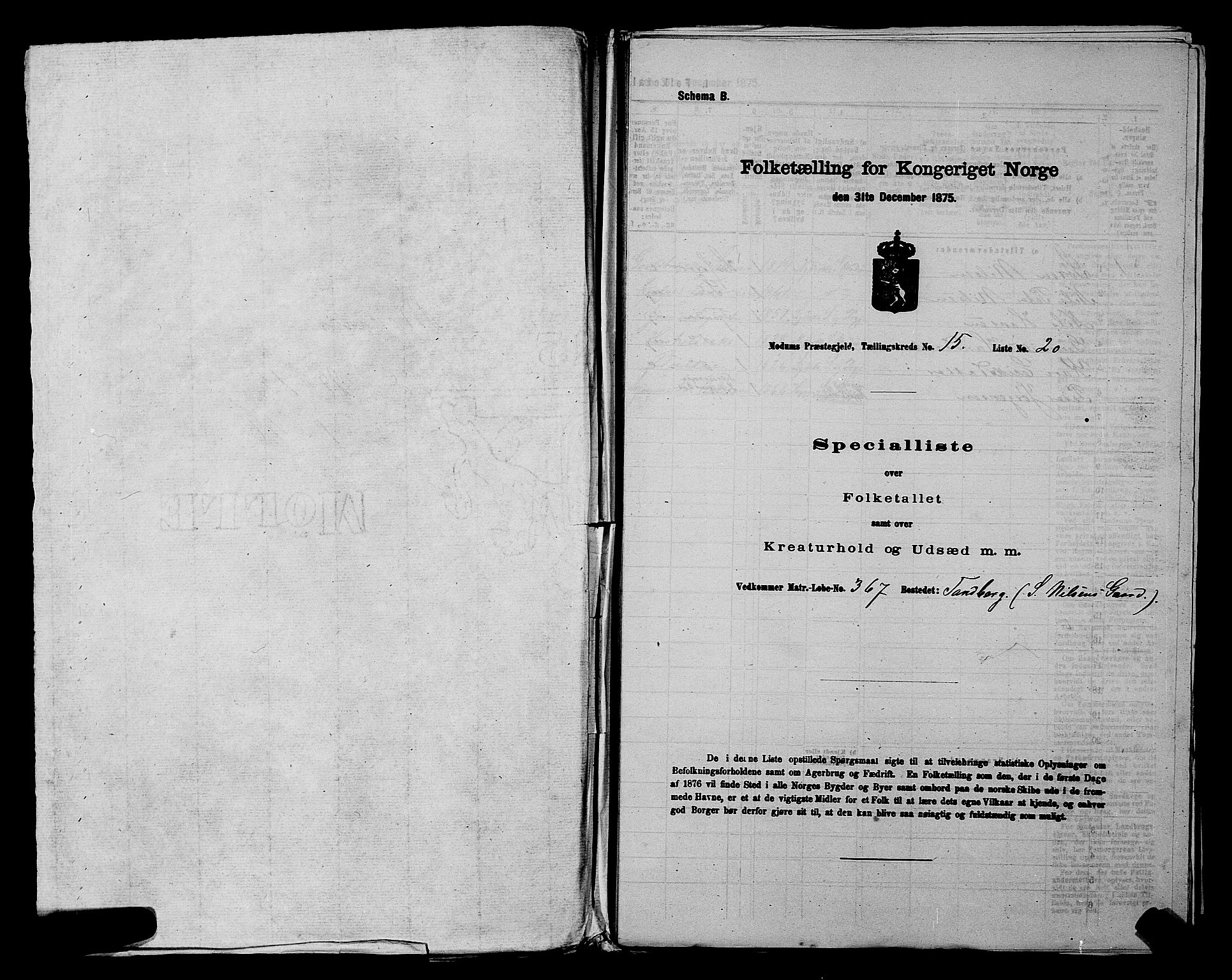 SAKO, 1875 census for 0623P Modum, 1875, p. 1988