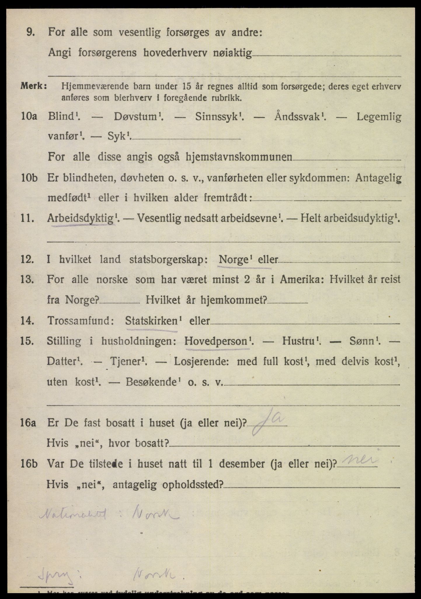 SAT, 1920 census for Hemnes, 1920, p. 6921