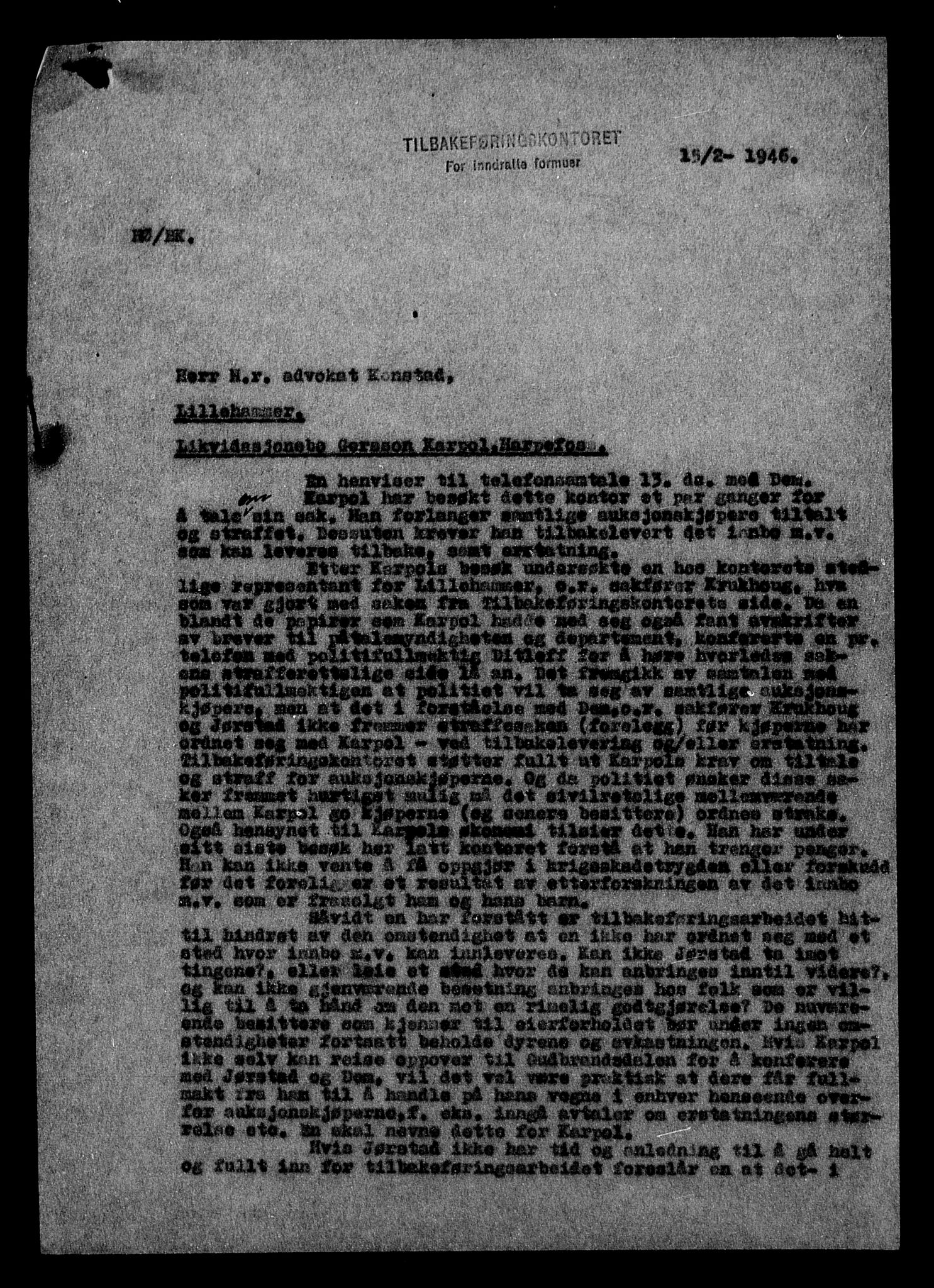 Justisdepartementet, Tilbakeføringskontoret for inndratte formuer, AV/RA-S-1564/H/Hc/Hcc/L0949: --, 1945-1947, p. 471