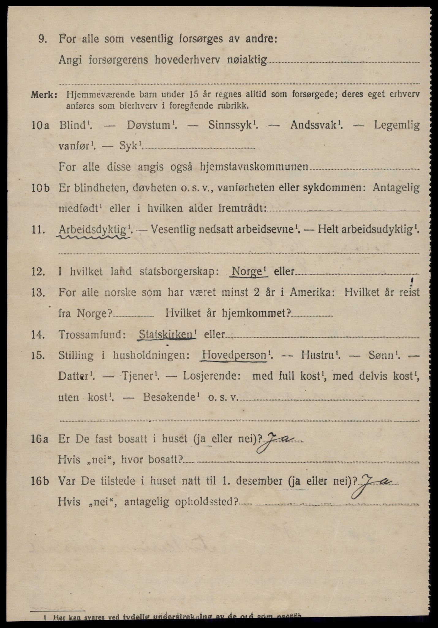 SAT, 1920 census for Ulstein, 1920, p. 4987