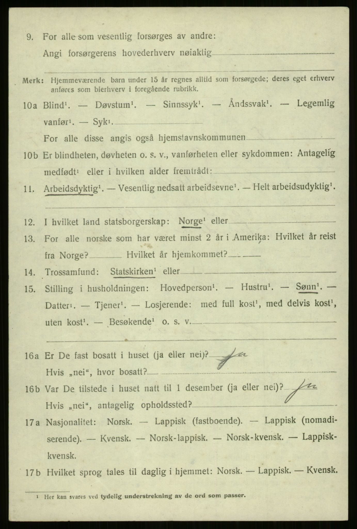 SATØ, 1920 census for Trondenes, 1920, p. 19809