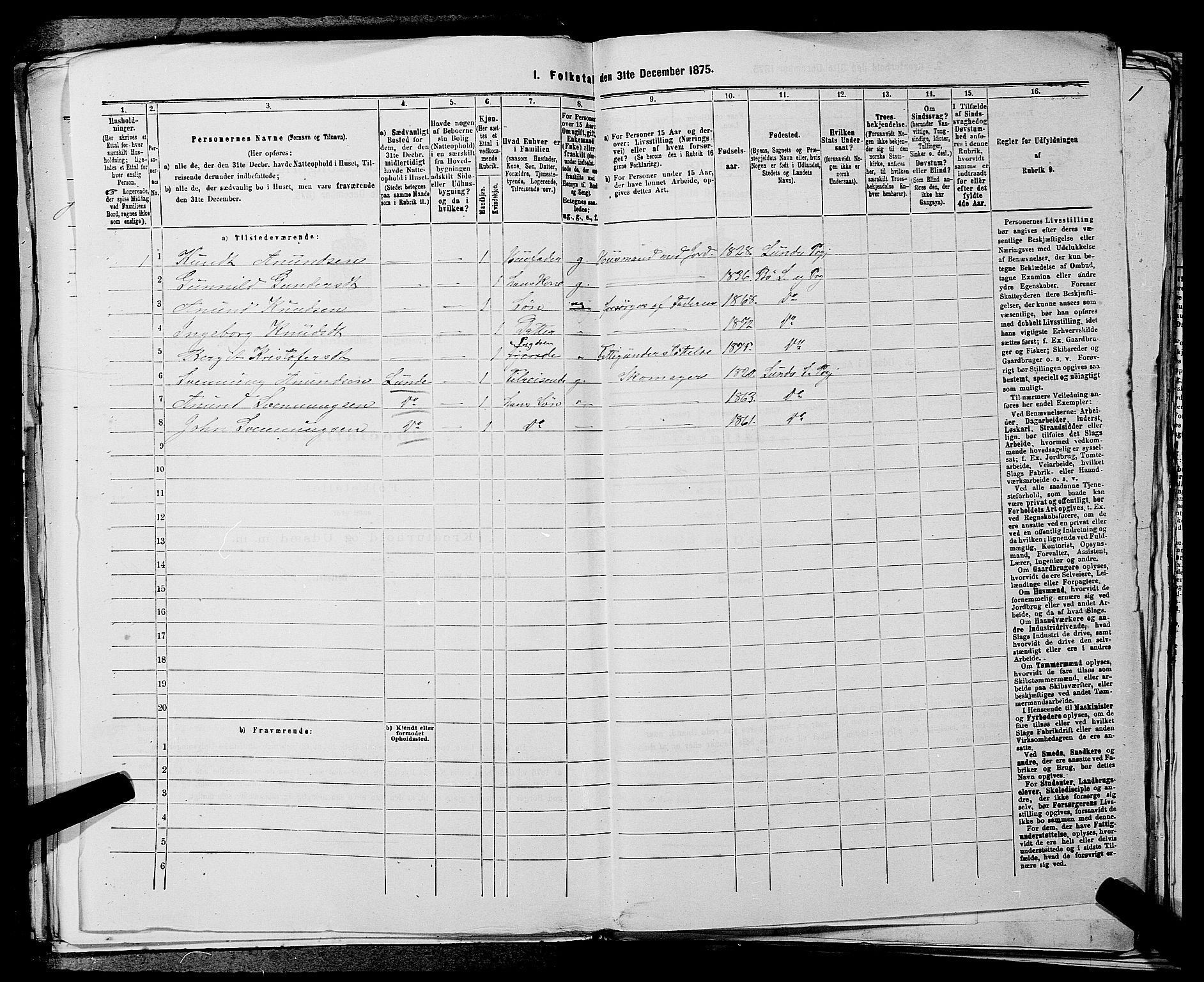 SAKO, 1875 census for 0821P Bø, 1875, p. 355