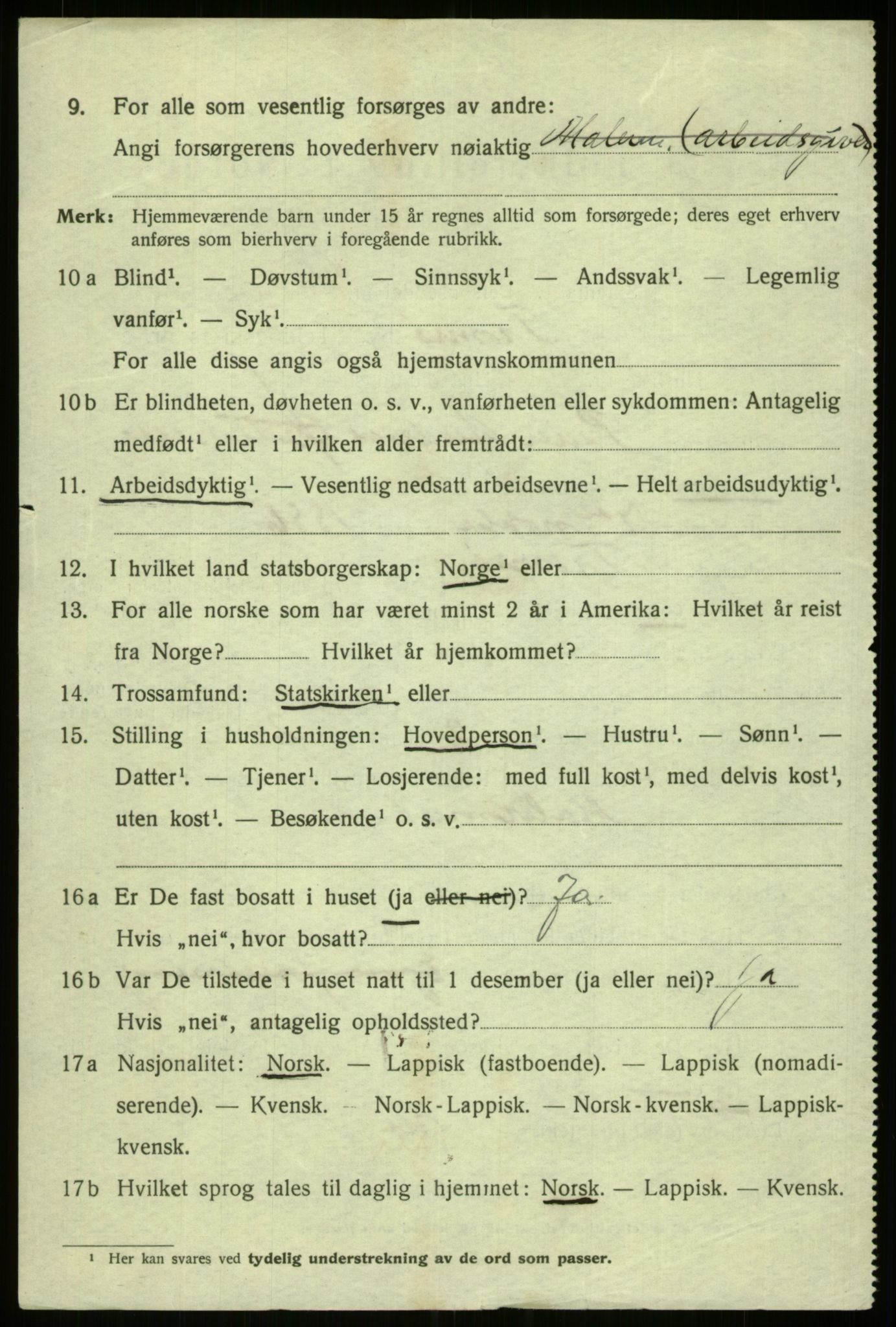 SATØ, 1920 census for Tromsø, 1920, p. 11763