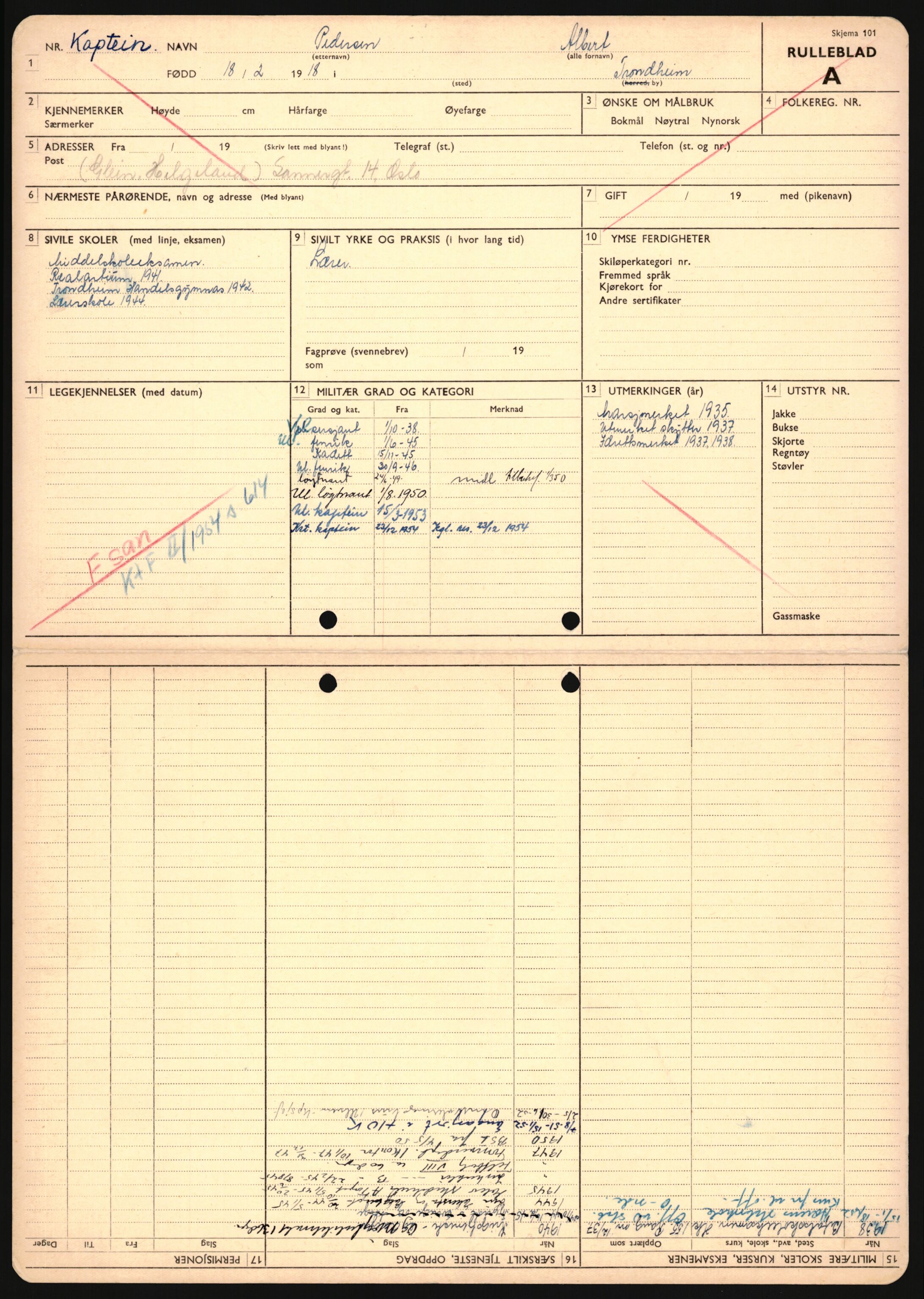 Forsvaret, Sør-Hålogaland landforsvar, AV/RA-RAFA-2552/P/Pa/L0303: Personellmapper for slettet personell, yrkesbefal og vernepliktig befal, født 1917-1920, 1936-1980, p. 357