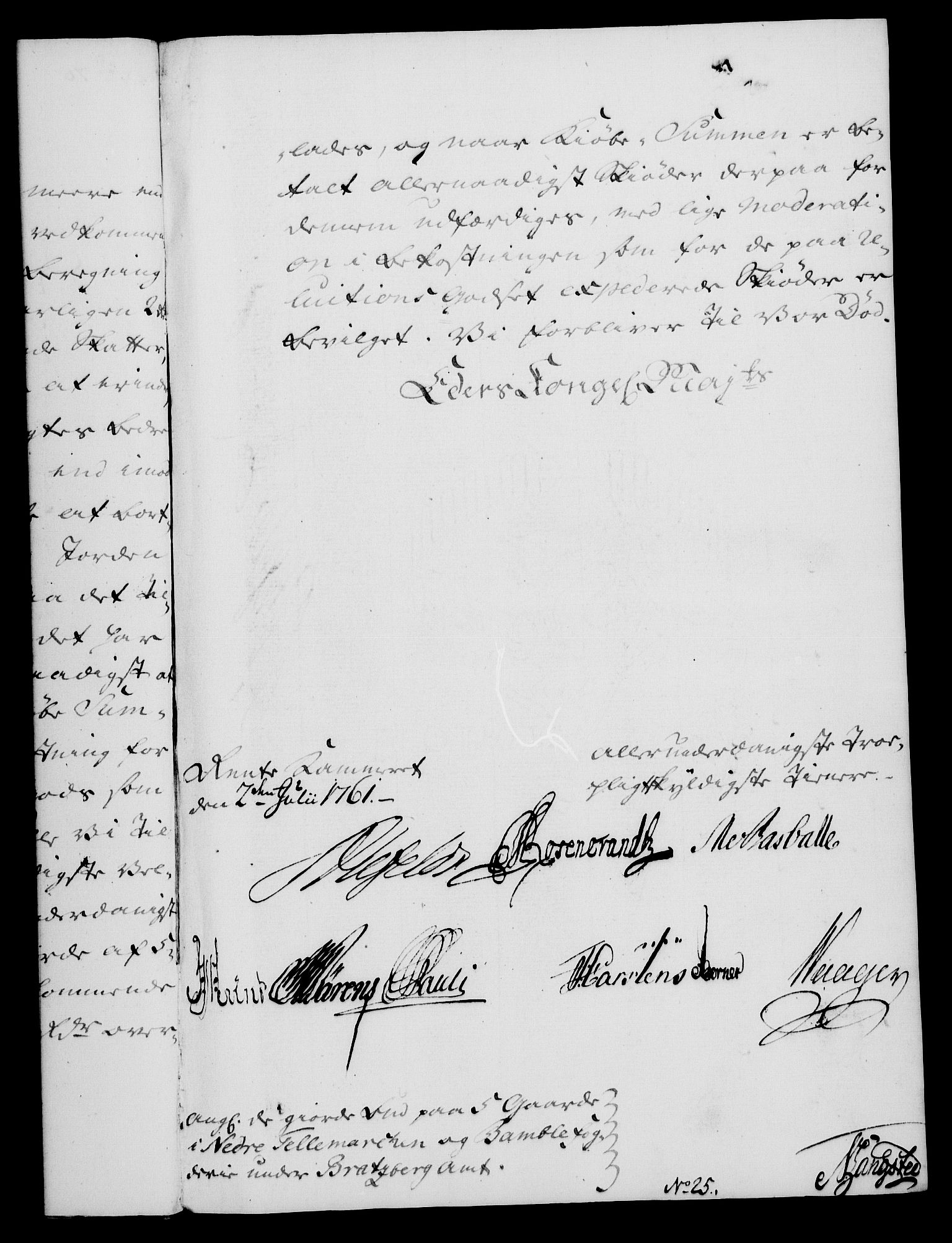 Rentekammeret, Kammerkanselliet, AV/RA-EA-3111/G/Gf/Gfa/L0043: Norsk relasjons- og resolusjonsprotokoll (merket RK 52.43), 1761, p. 304