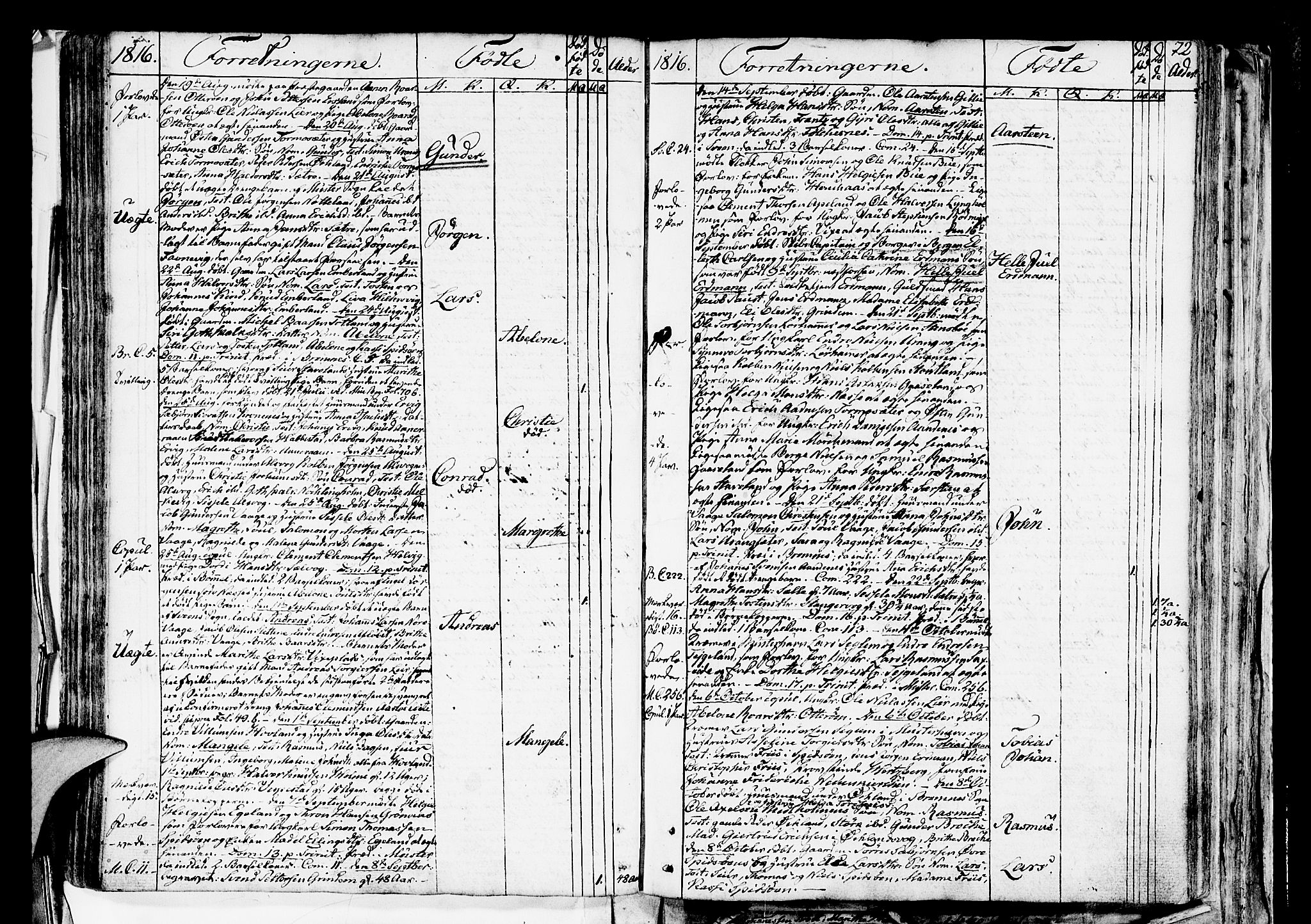 Finnås sokneprestembete, AV/SAB-A-99925/H/Ha/Haa/Haaa/L0004: Parish register (official) no. A 4, 1804-1830, p. 72