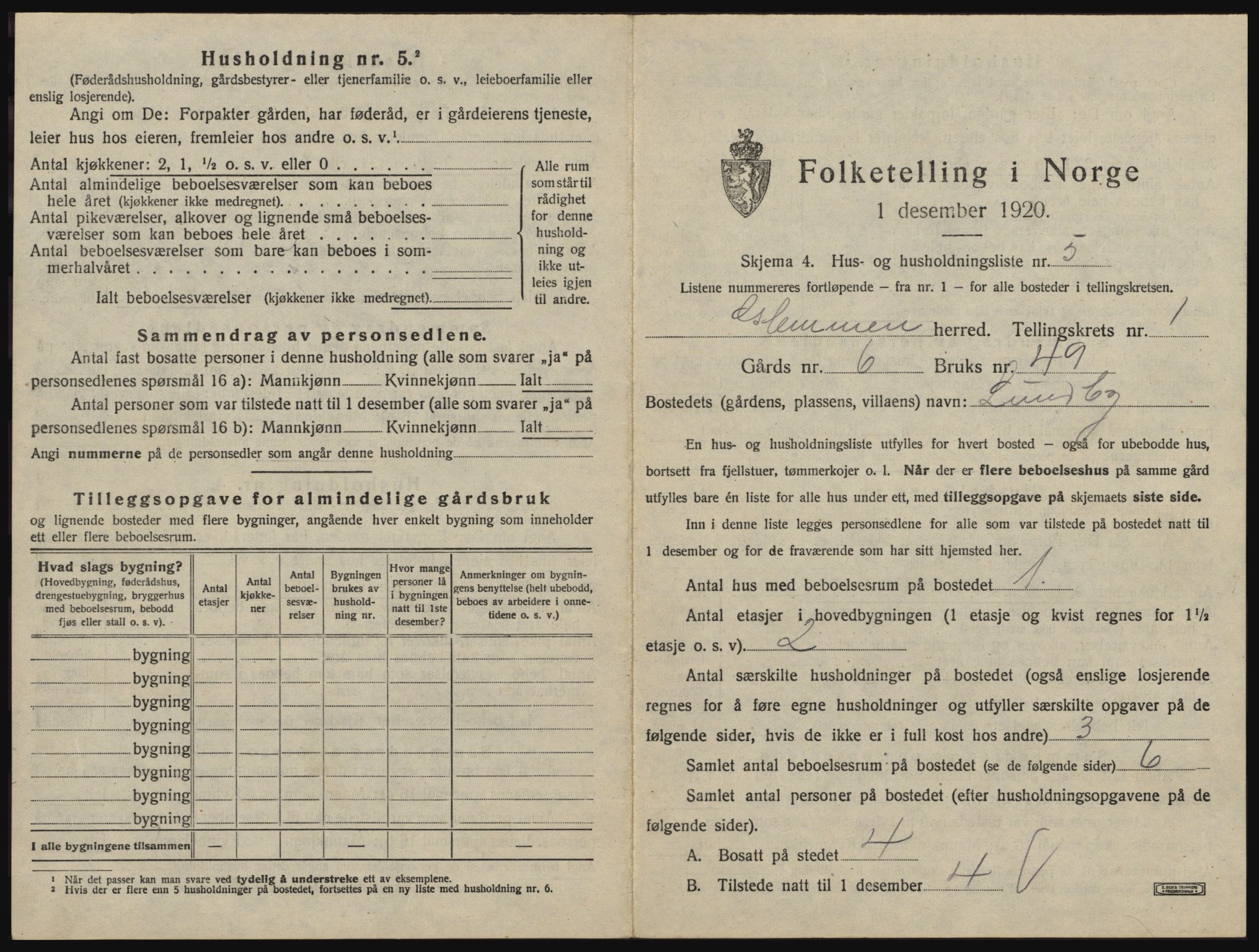 SAO, 1920 census for Glemmen, 1920, p. 67