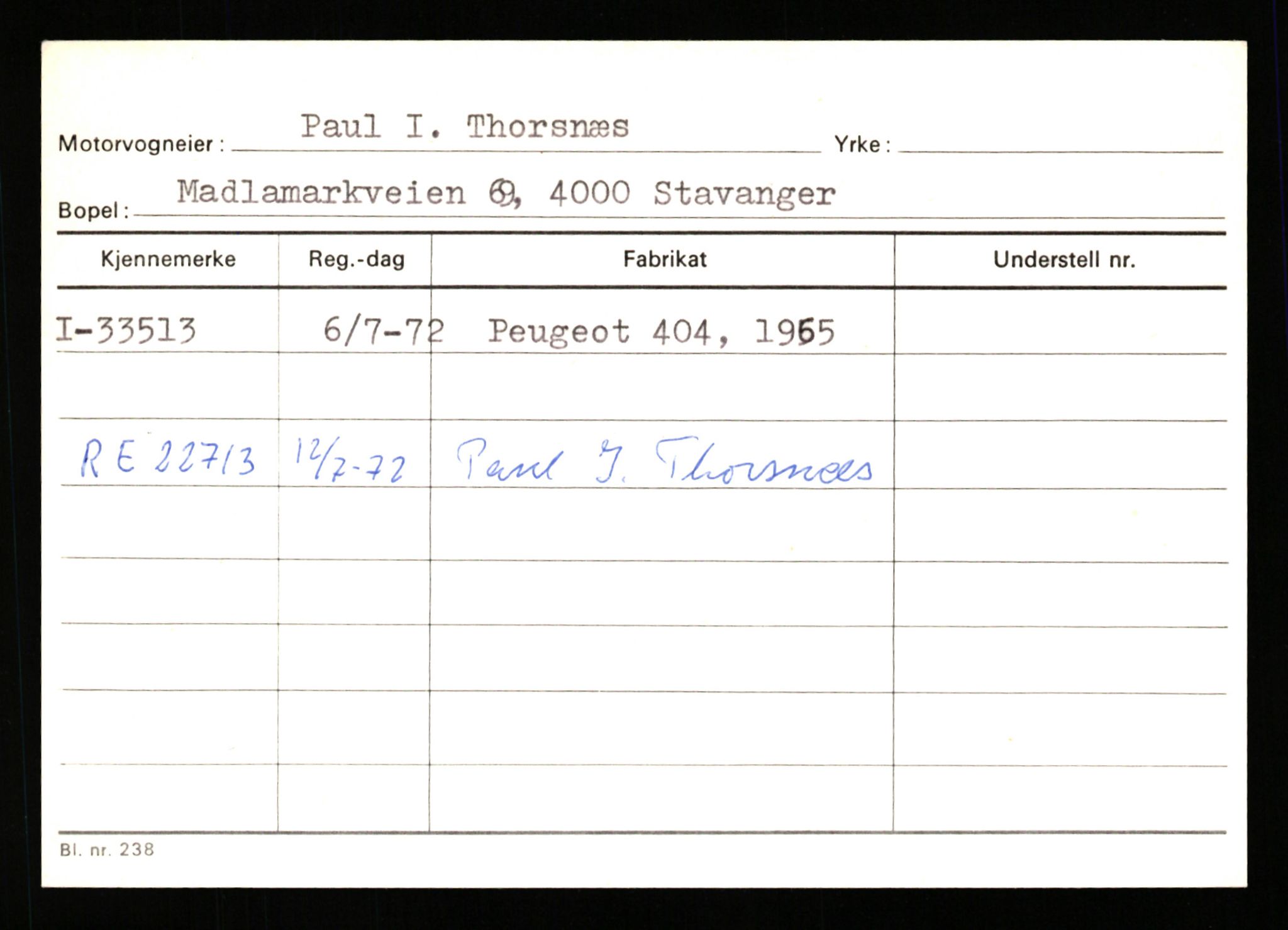 Stavanger trafikkstasjon, SAST/A-101942/0/G/L0005: Registreringsnummer: 23000 - 34245, 1930-1971, p. 3250