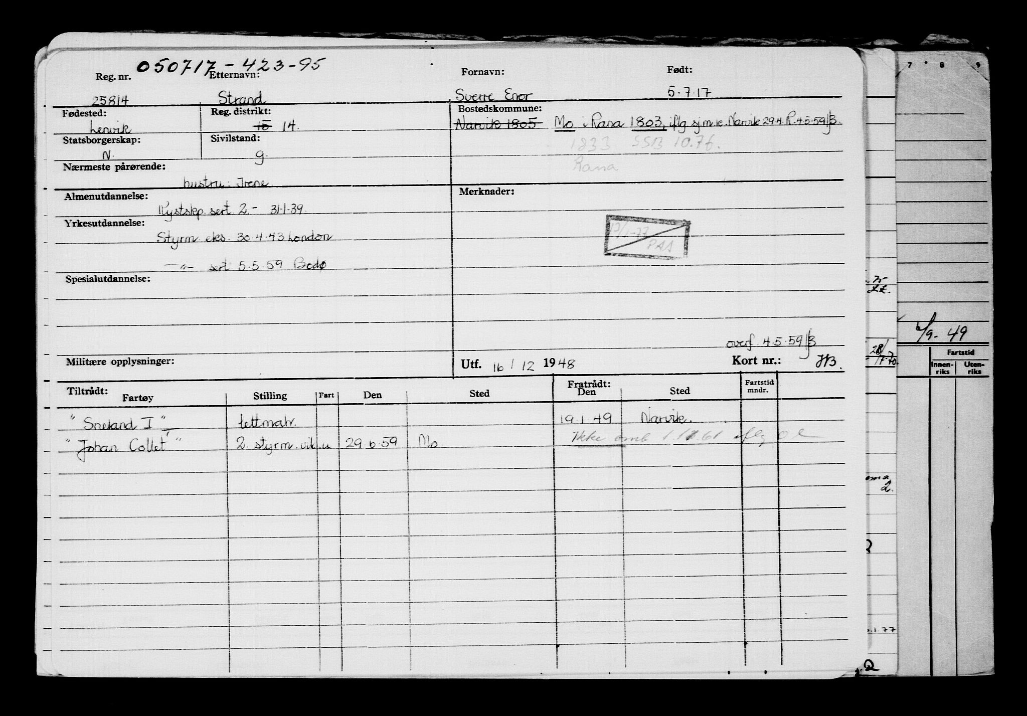 Direktoratet for sjømenn, AV/RA-S-3545/G/Gb/L0150: Hovedkort, 1917, p. 116