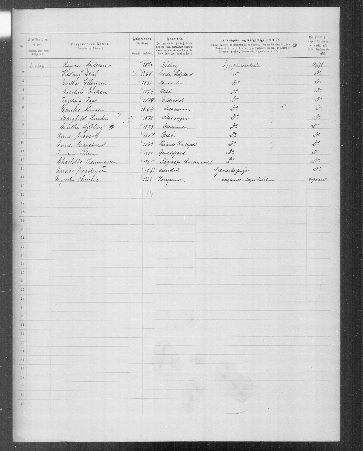 OBA, Municipal Census 1899 for Kristiania, 1899, p. 9269