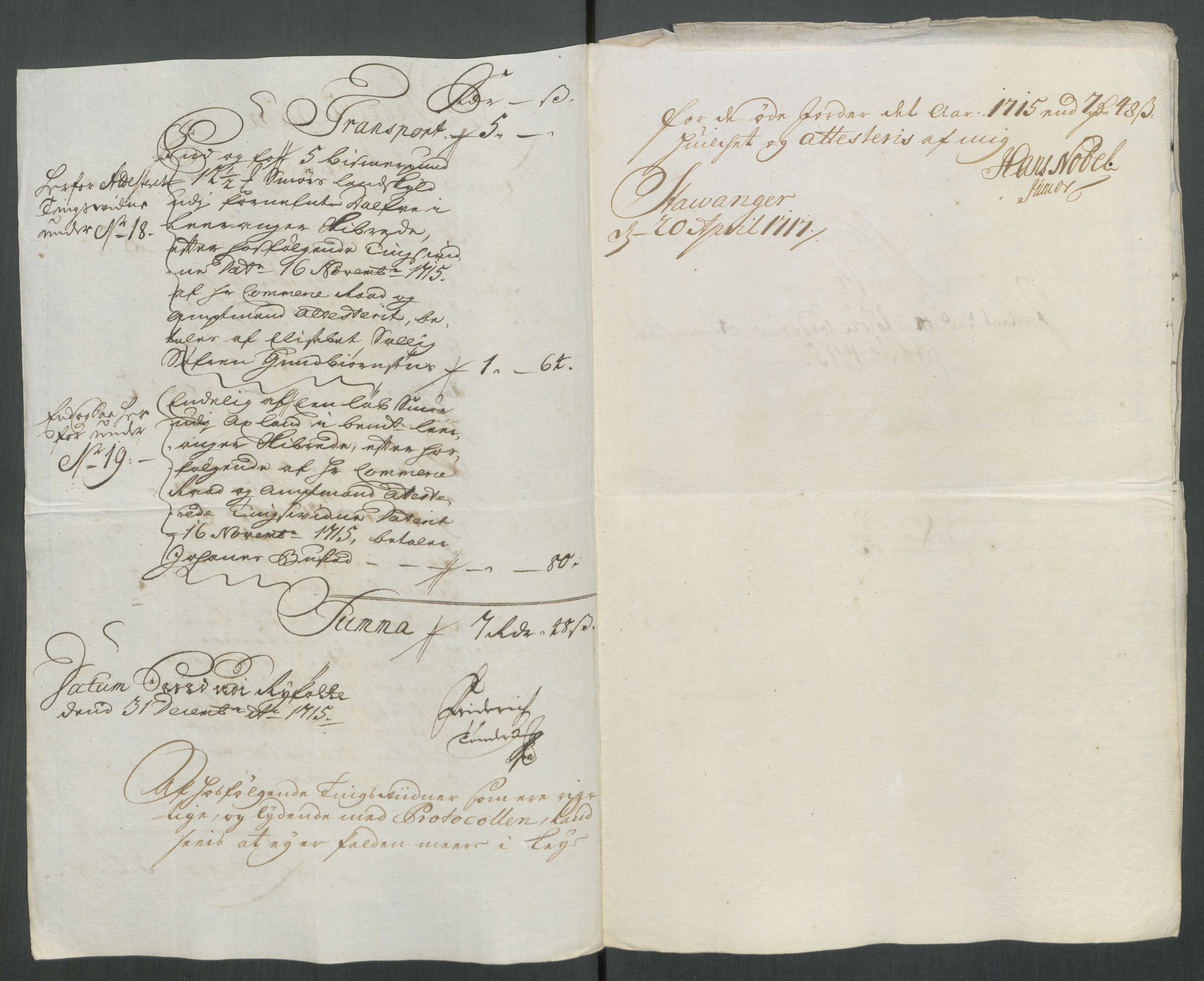 Rentekammeret inntil 1814, Reviderte regnskaper, Fogderegnskap, AV/RA-EA-4092/R47/L2868: Fogderegnskap Ryfylke, 1715, p. 208