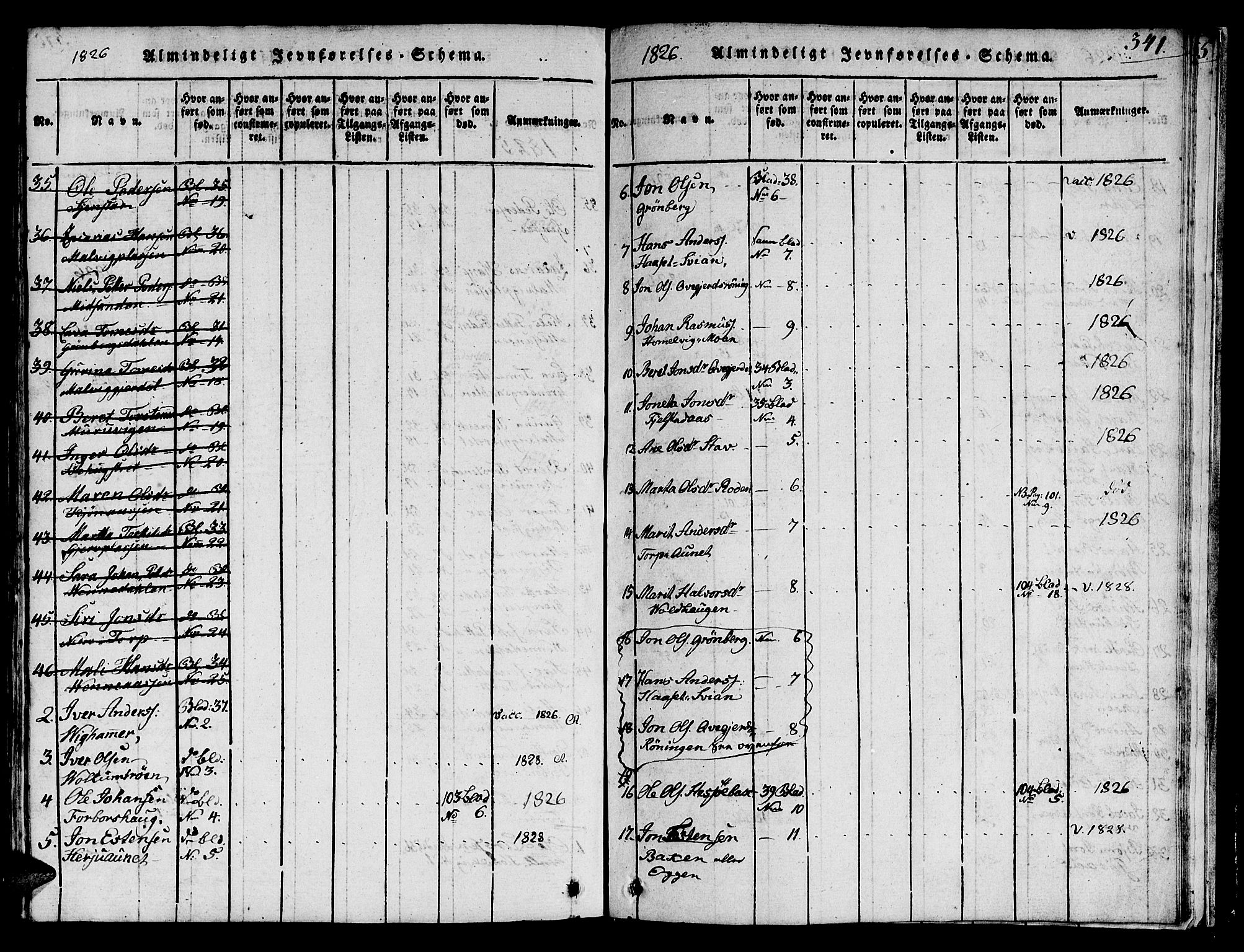 Ministerialprotokoller, klokkerbøker og fødselsregistre - Sør-Trøndelag, SAT/A-1456/616/L0420: Parish register (copy) no. 616C03, 1817-1835, p. 341