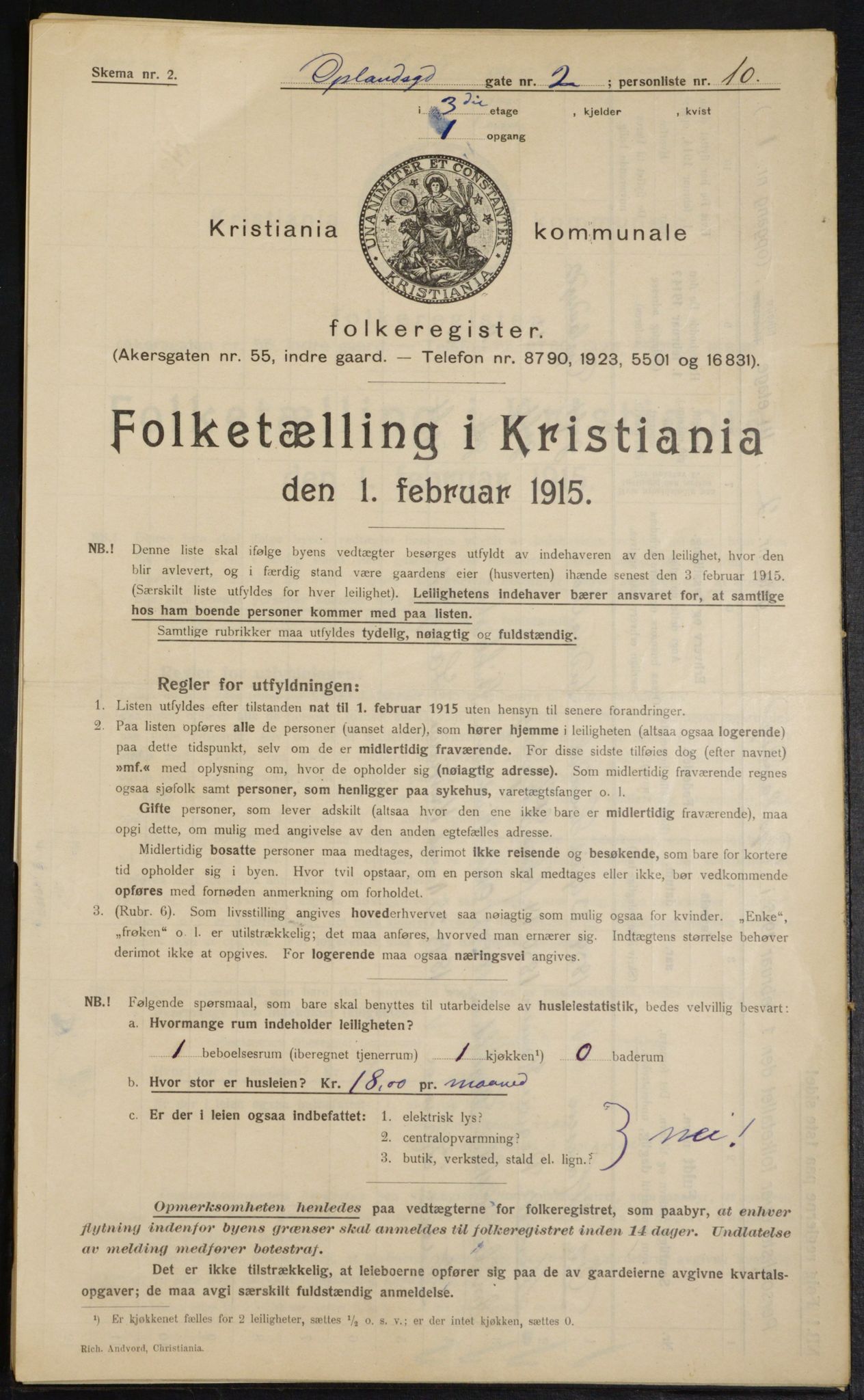 OBA, Municipal Census 1915 for Kristiania, 1915, p. 75224