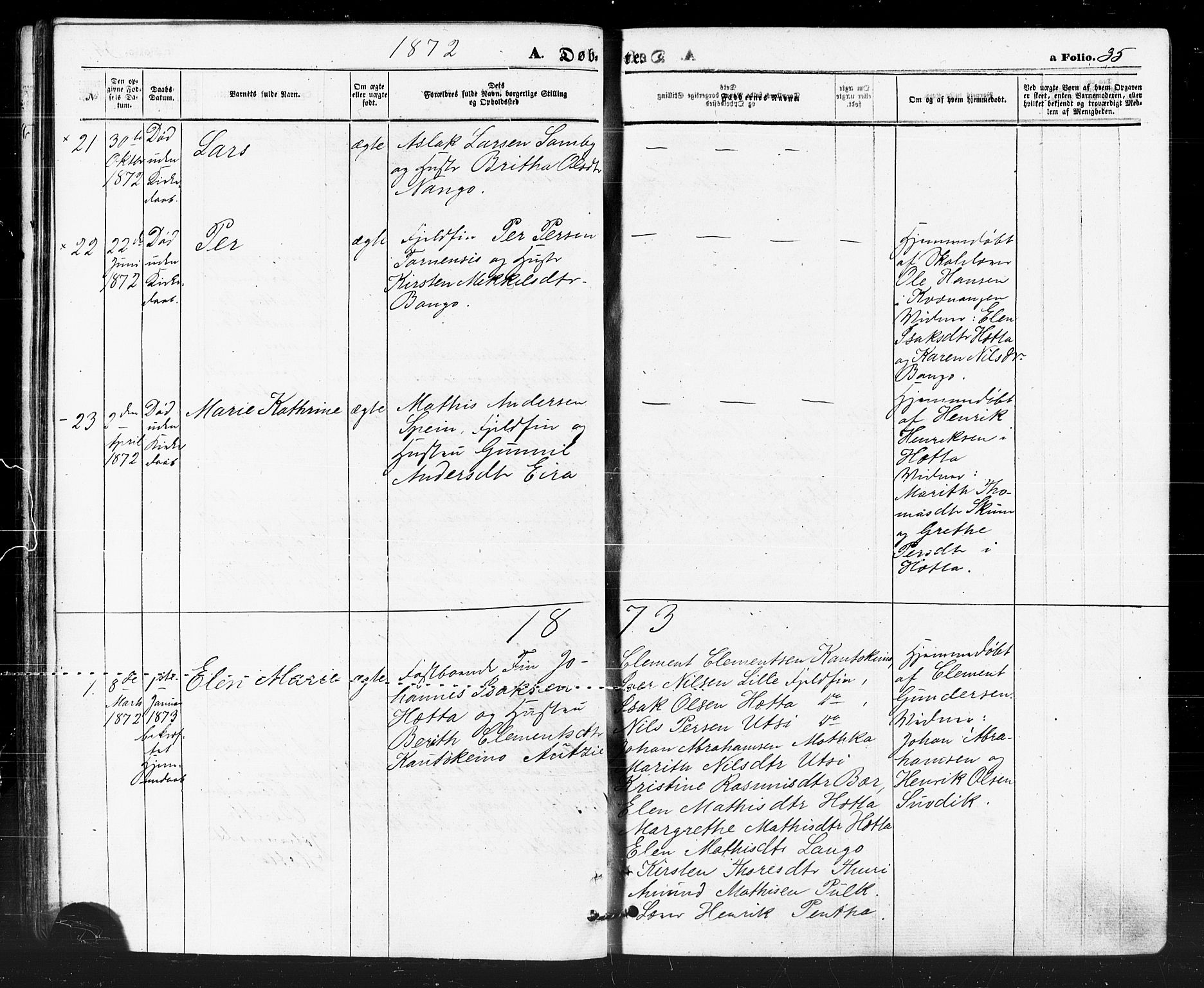 Kautokeino sokneprestembete, SATØ/S-1340/H/Ha/L0003.kirke: Parish register (official) no. 3, 1862-1879, p. 35