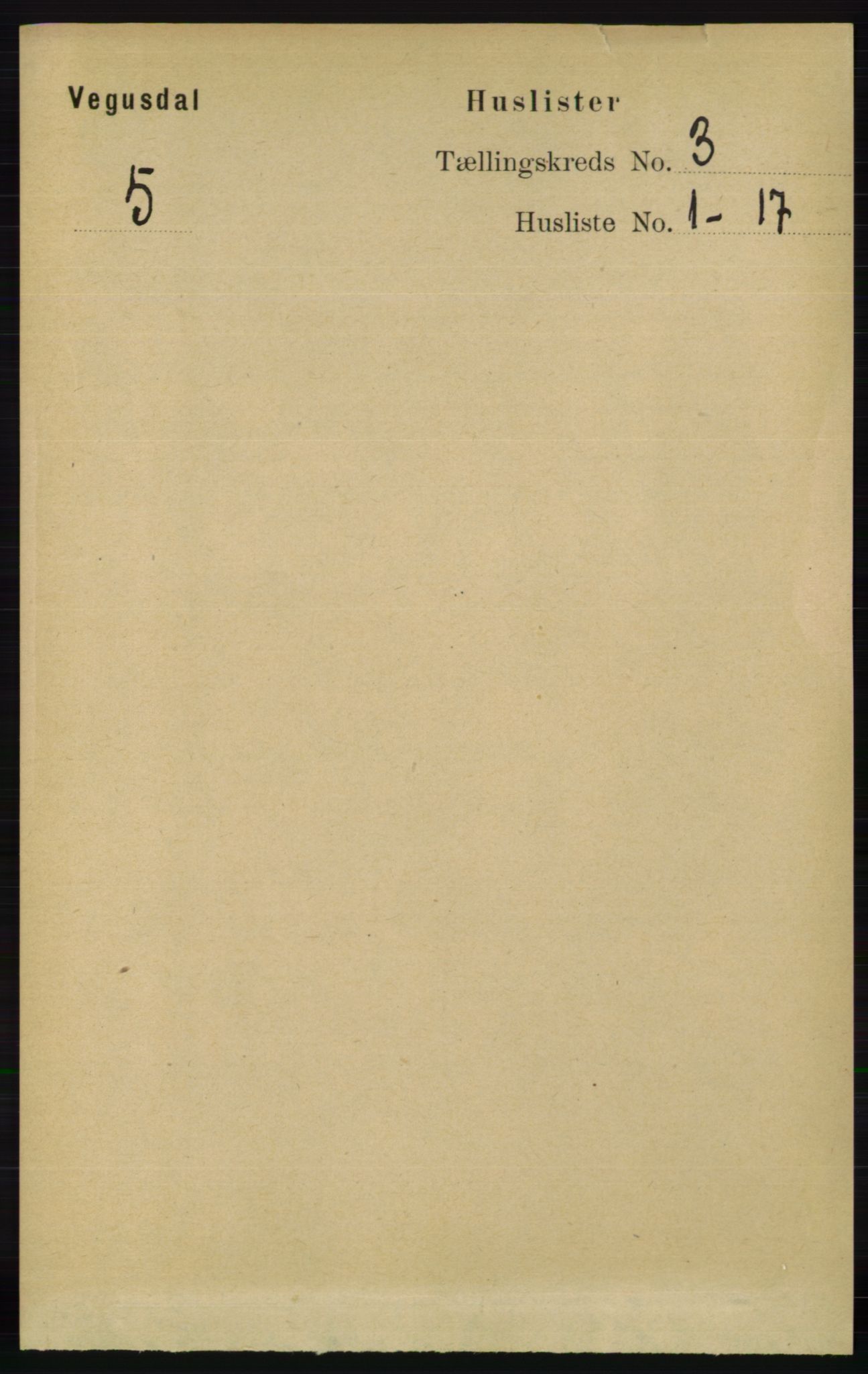 RA, 1891 census for 0934 Vegusdal, 1891, p. 532
