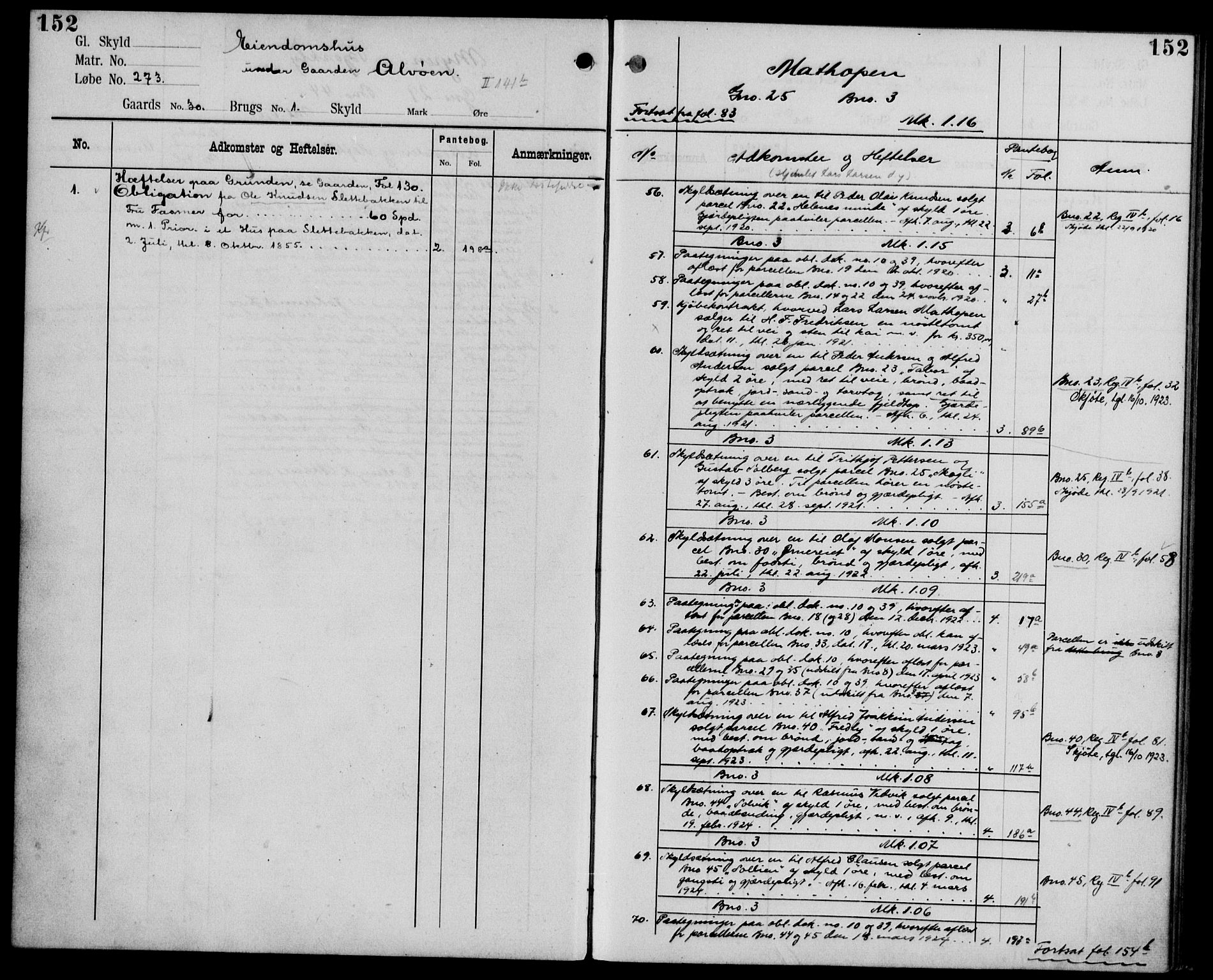 Midhordland sorenskriveri, AV/SAB-A-3001/1/G/Ga/Gab/L0106: Mortgage register no. II.A.b.106, p. 152