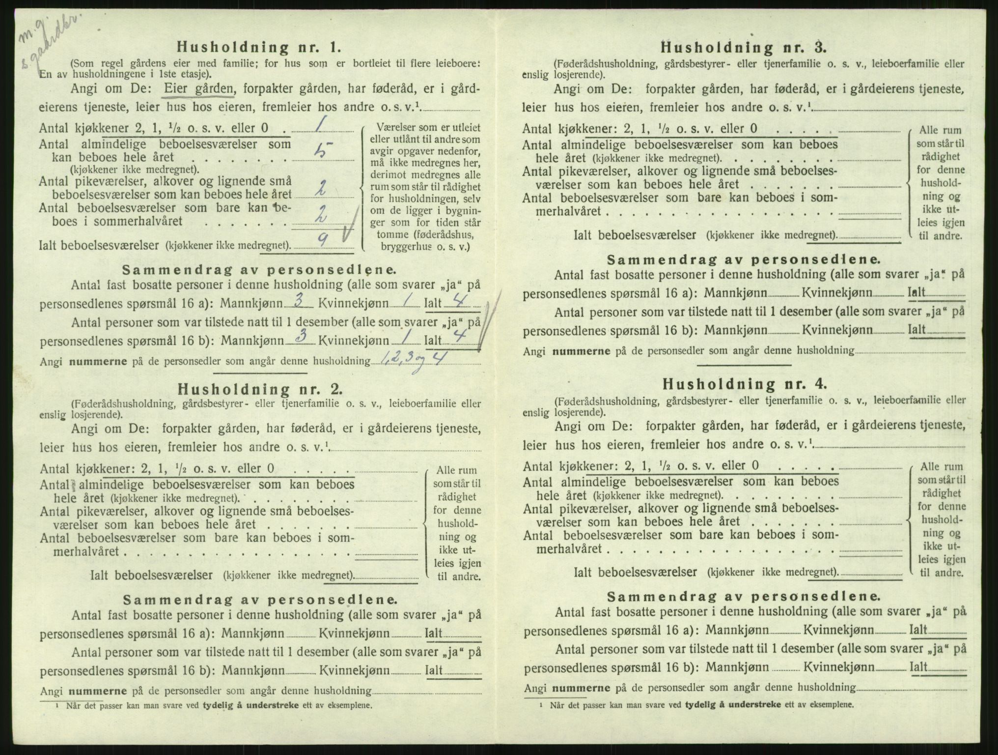 SAT, 1920 census for Øksendal, 1920, p. 130