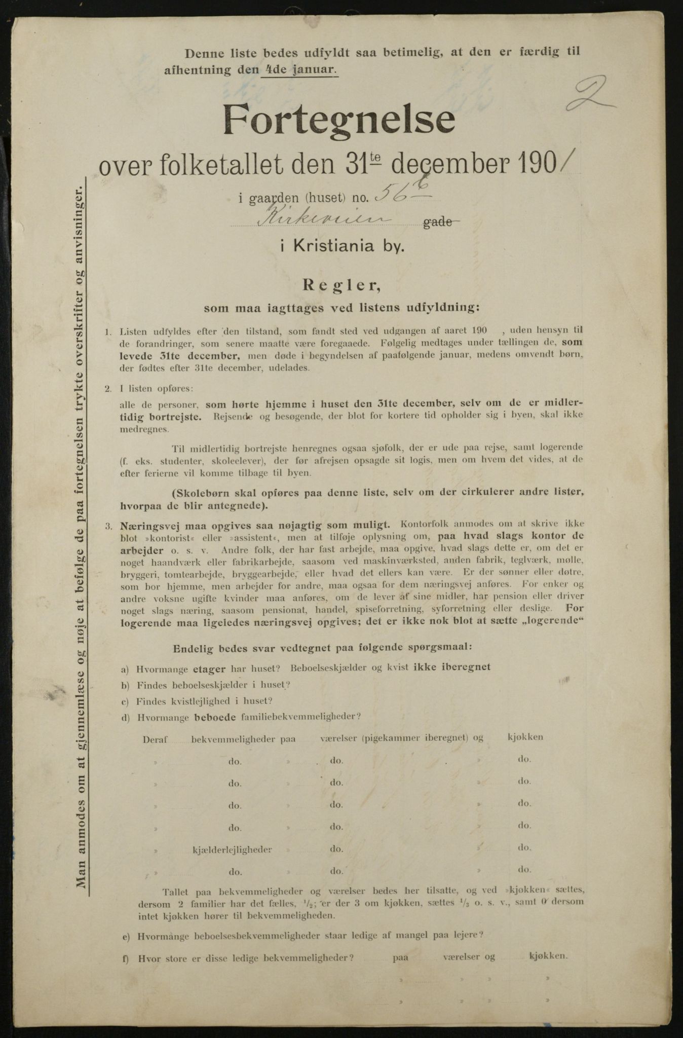 OBA, Municipal Census 1901 for Kristiania, 1901, p. 374