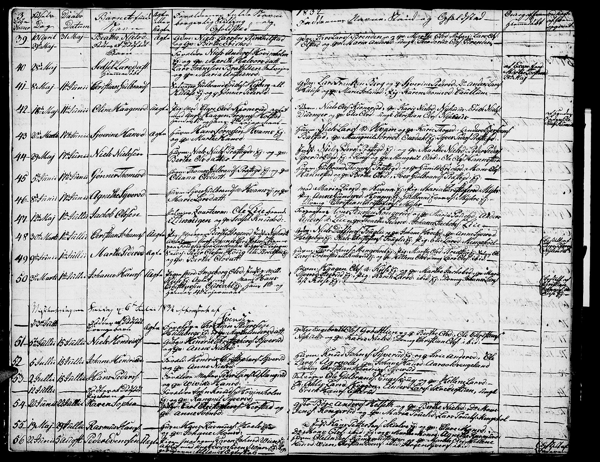 Nes prestekontor, Hedmark, AV/SAH-PREST-020/L/La/L0004: Parish register (copy) no. 4, 1832-1861, p. 3