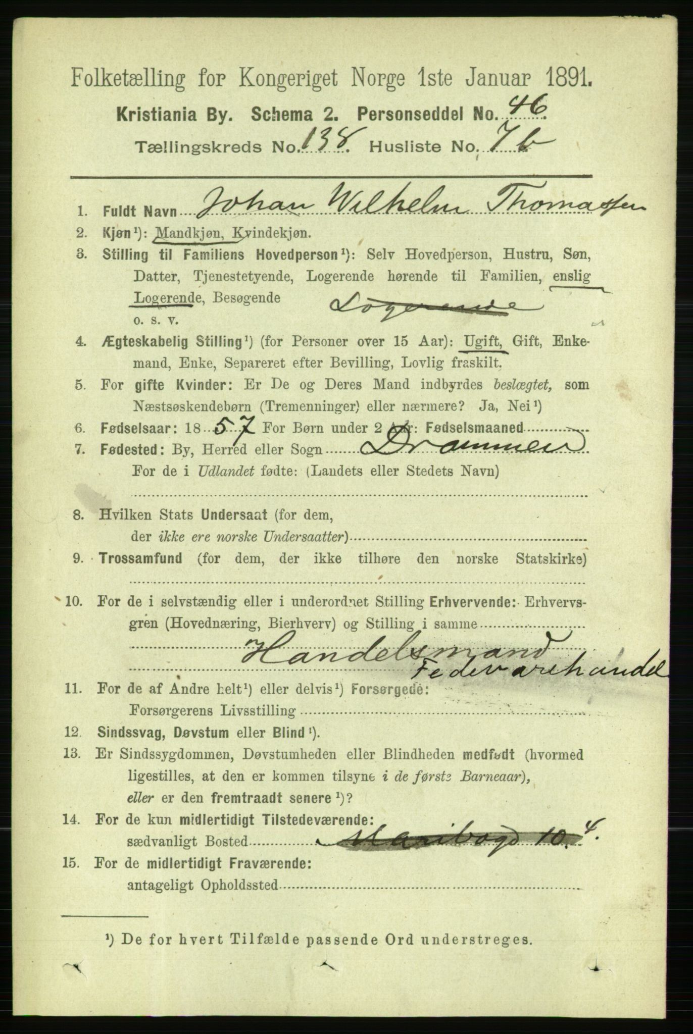 RA, 1891 census for 0301 Kristiania, 1891, p. 76859