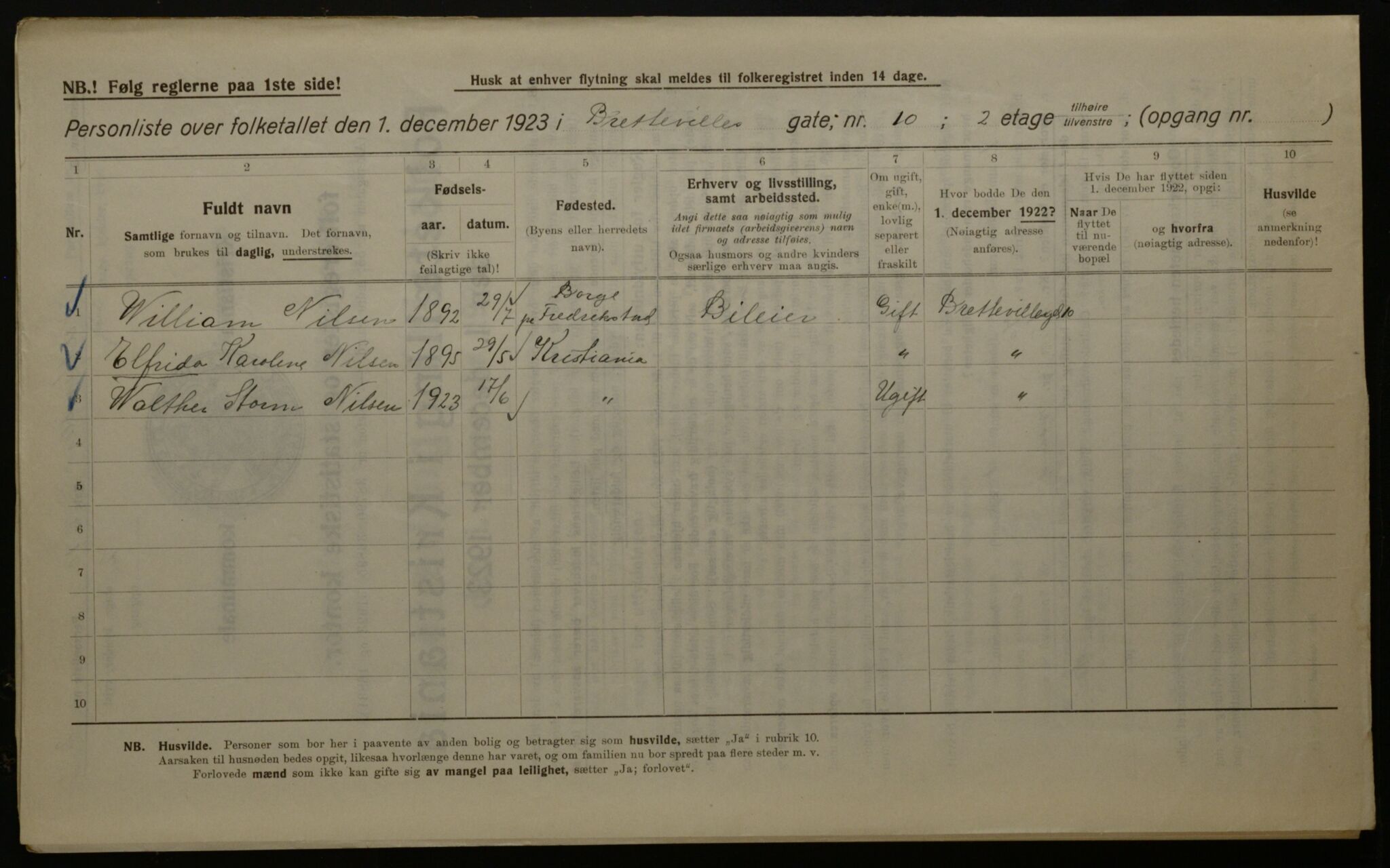 OBA, Municipal Census 1923 for Kristiania, 1923, p. 9793