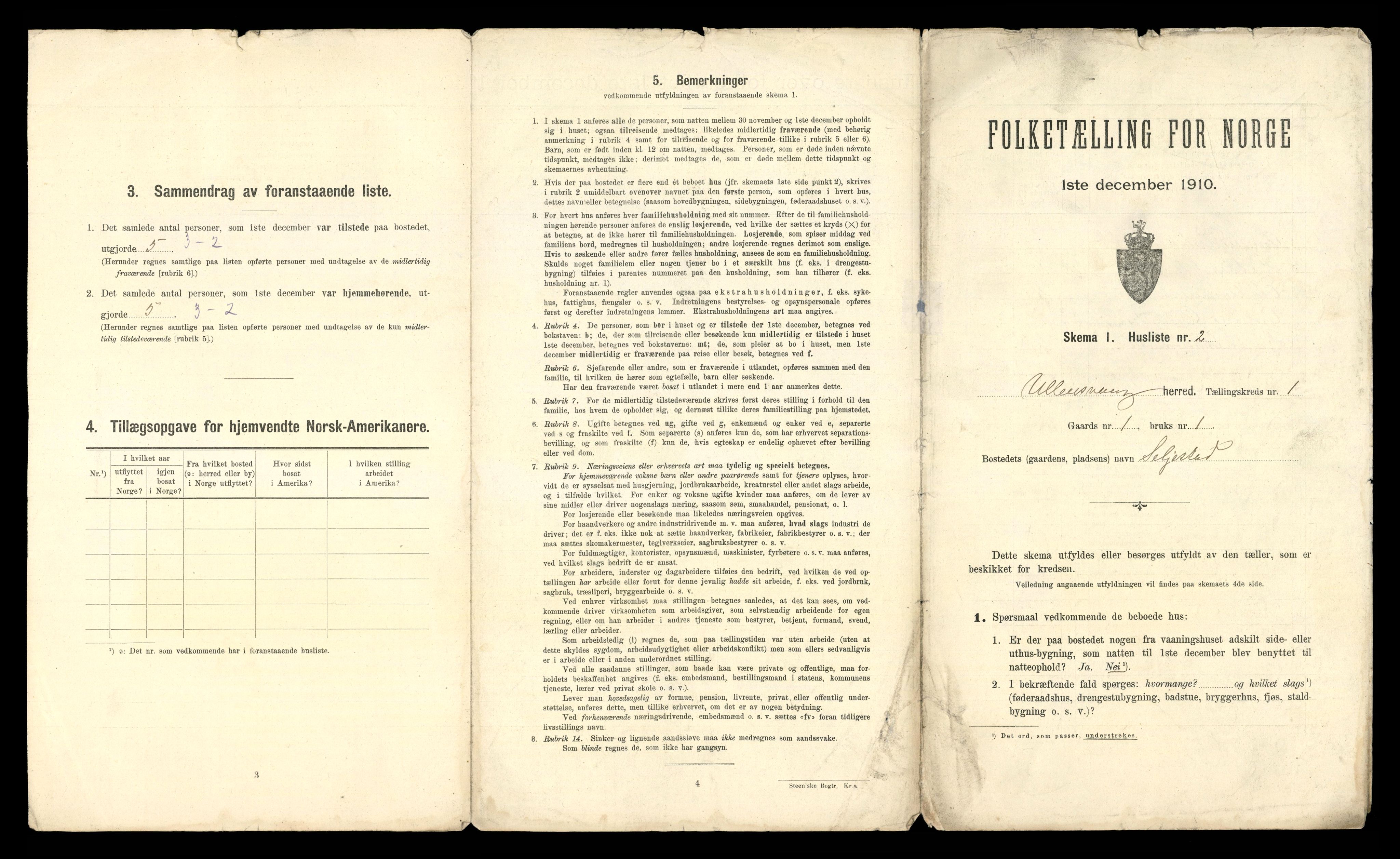 RA, 1910 census for Ullensvang, 1910, p. 81