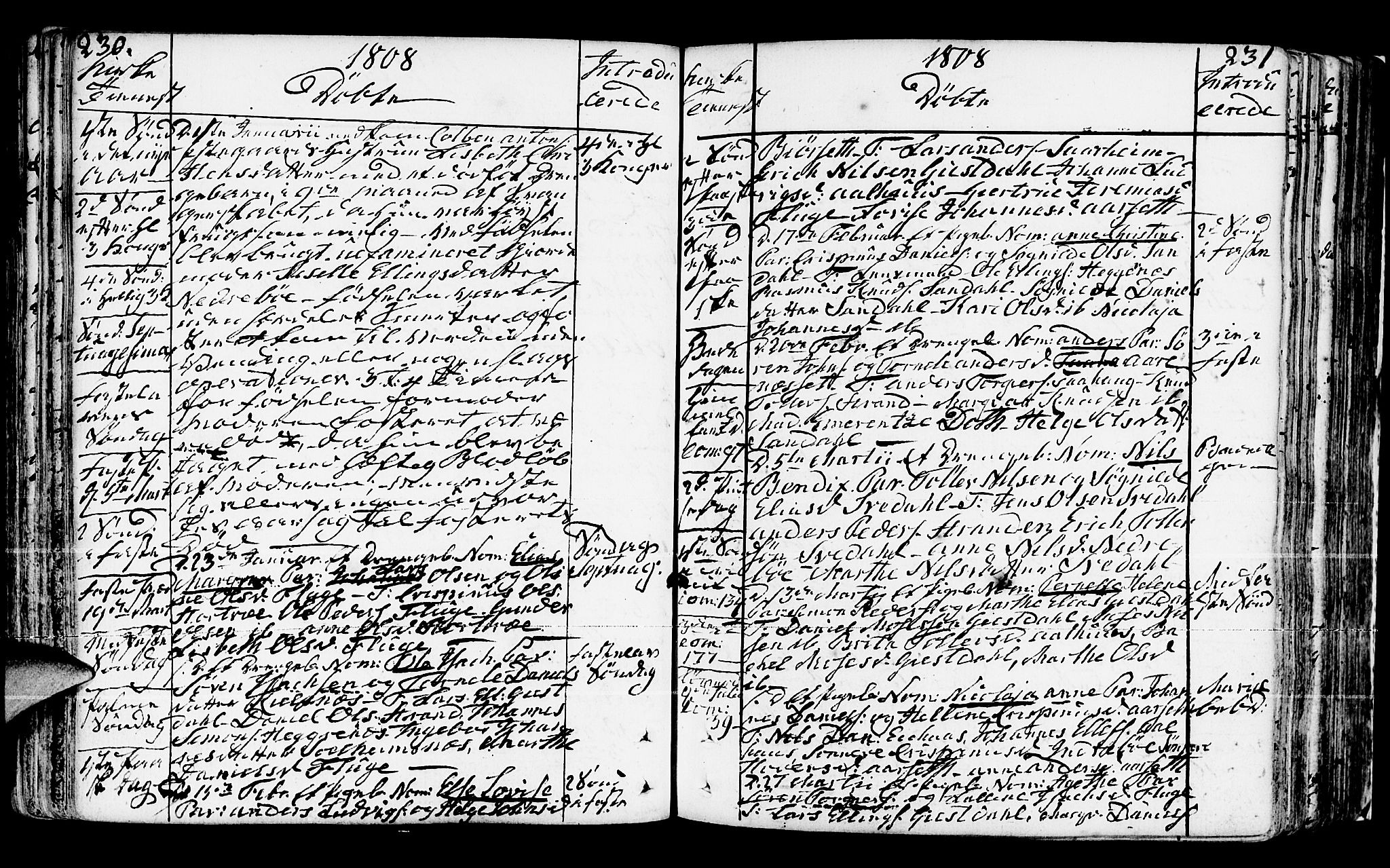 Jølster sokneprestembete, SAB/A-80701/H/Haa/Haaa/L0005: Parish register (official) no. A 5, 1790-1821, p. 230-231
