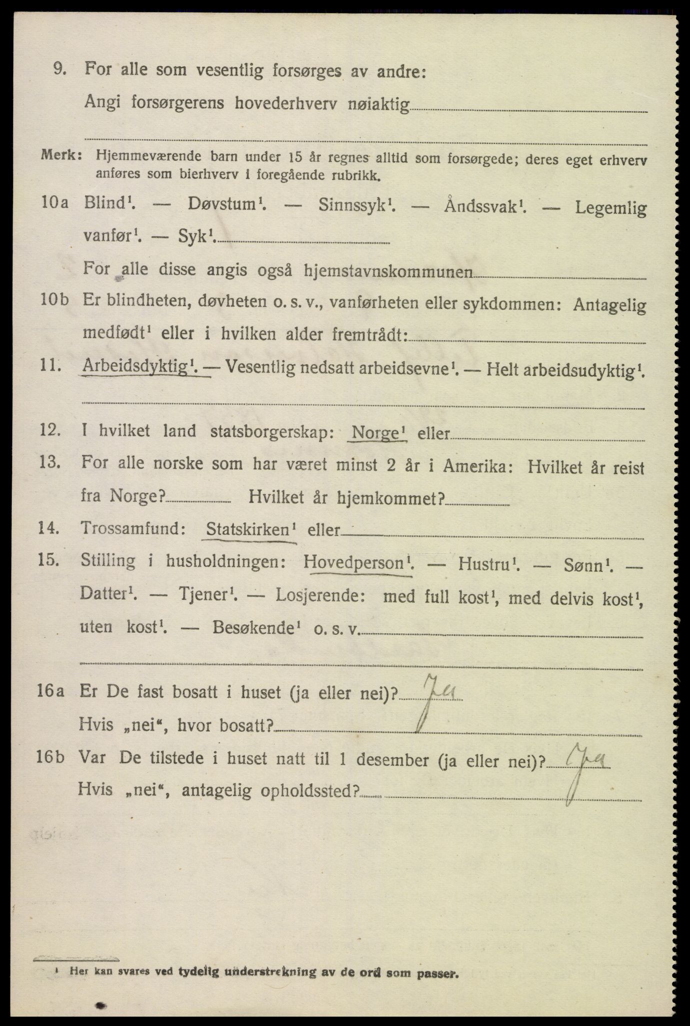 SAK, 1920 census for Hornnes, 1920, p. 794