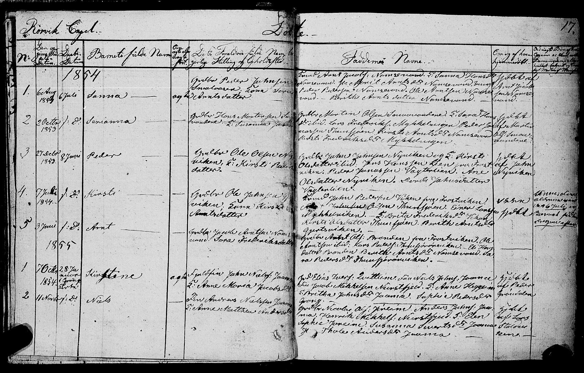 Ministerialprotokoller, klokkerbøker og fødselsregistre - Nord-Trøndelag, SAT/A-1458/762/L0538: Parish register (official) no. 762A02 /1, 1833-1879, p. 17