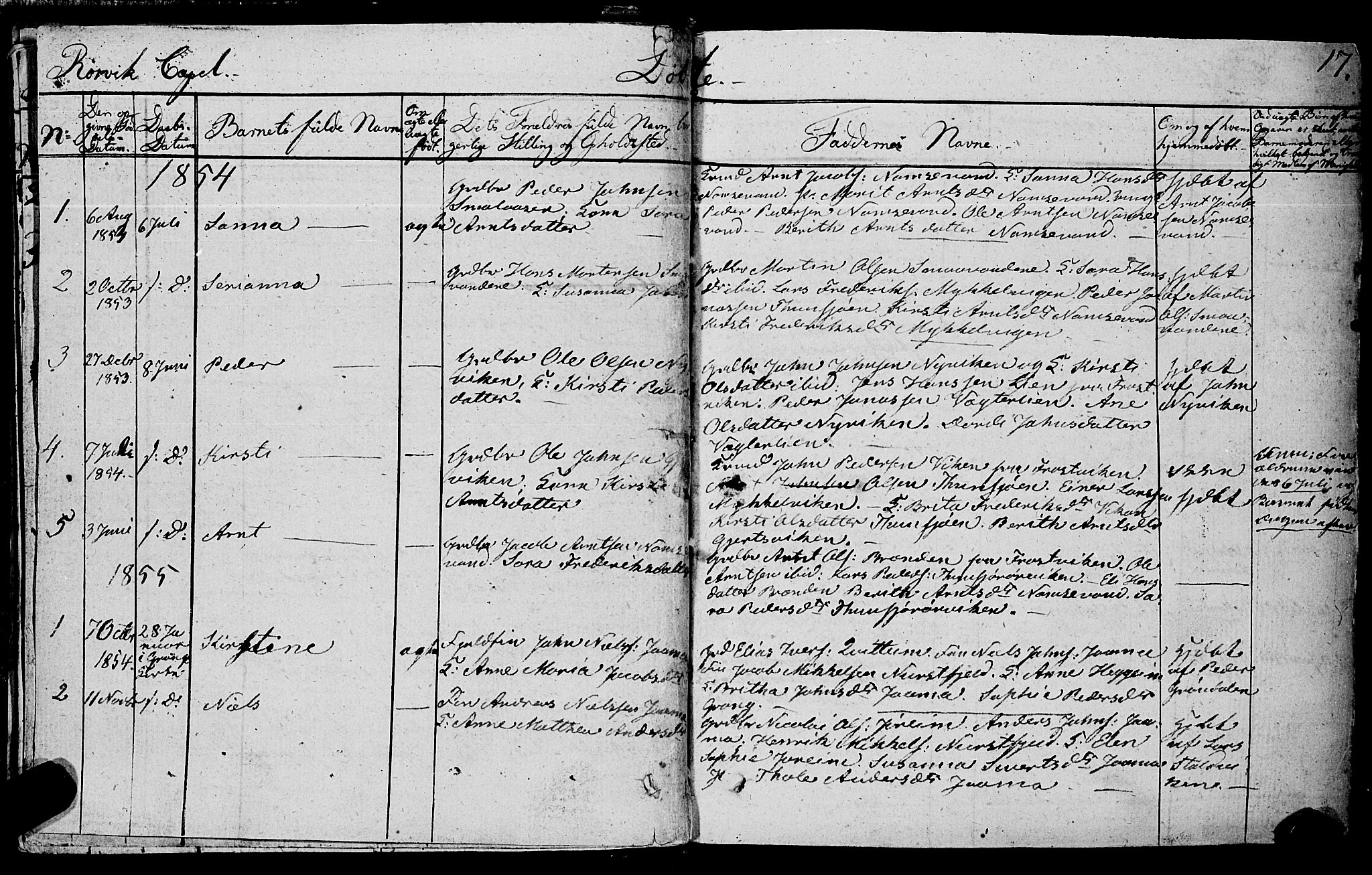 Ministerialprotokoller, klokkerbøker og fødselsregistre - Nord-Trøndelag, AV/SAT-A-1458/762/L0538: Parish register (official) no. 762A02 /1, 1833-1879, p. 17