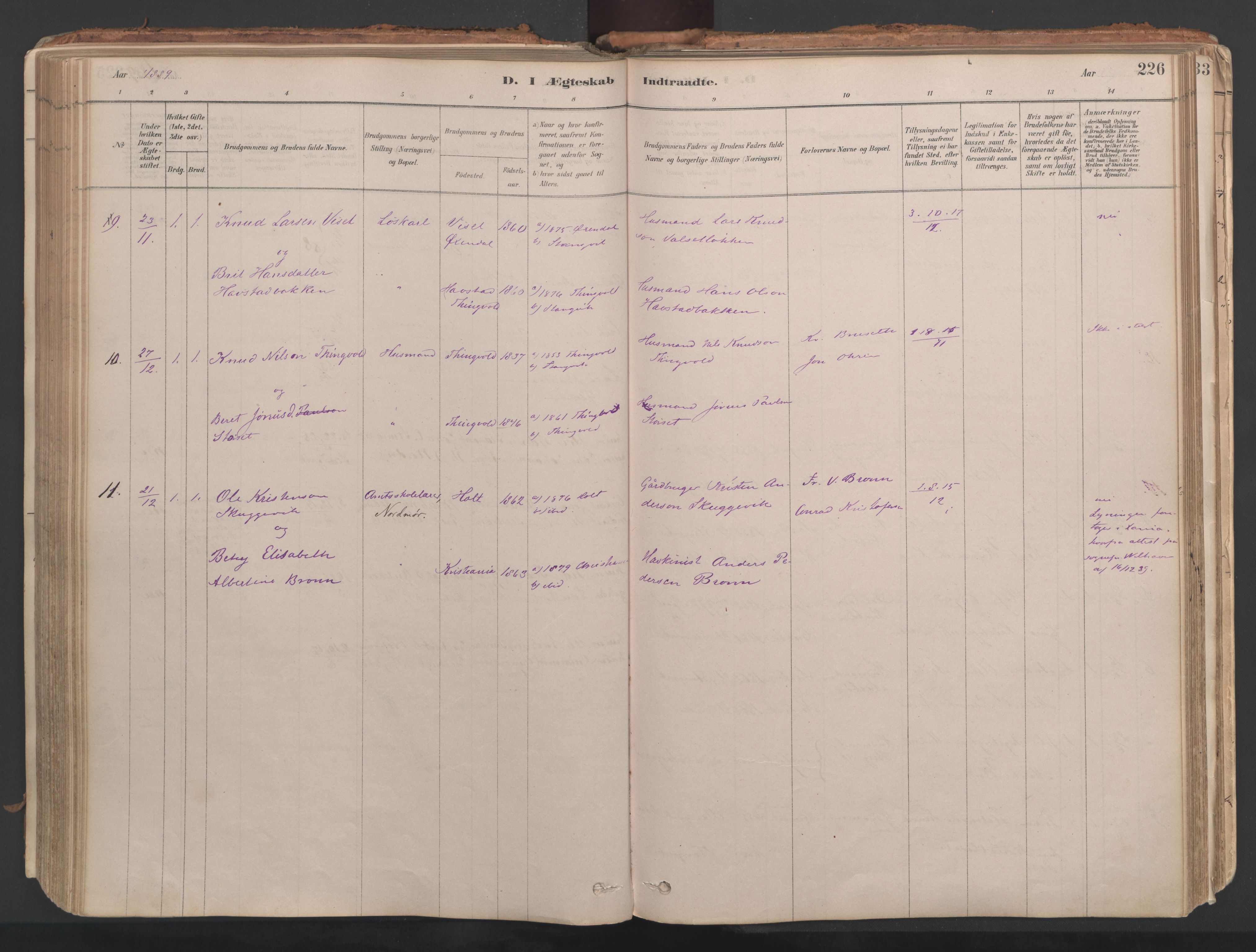 Ministerialprotokoller, klokkerbøker og fødselsregistre - Møre og Romsdal, AV/SAT-A-1454/592/L1029: Parish register (official) no. 592A07, 1879-1902, p. 226