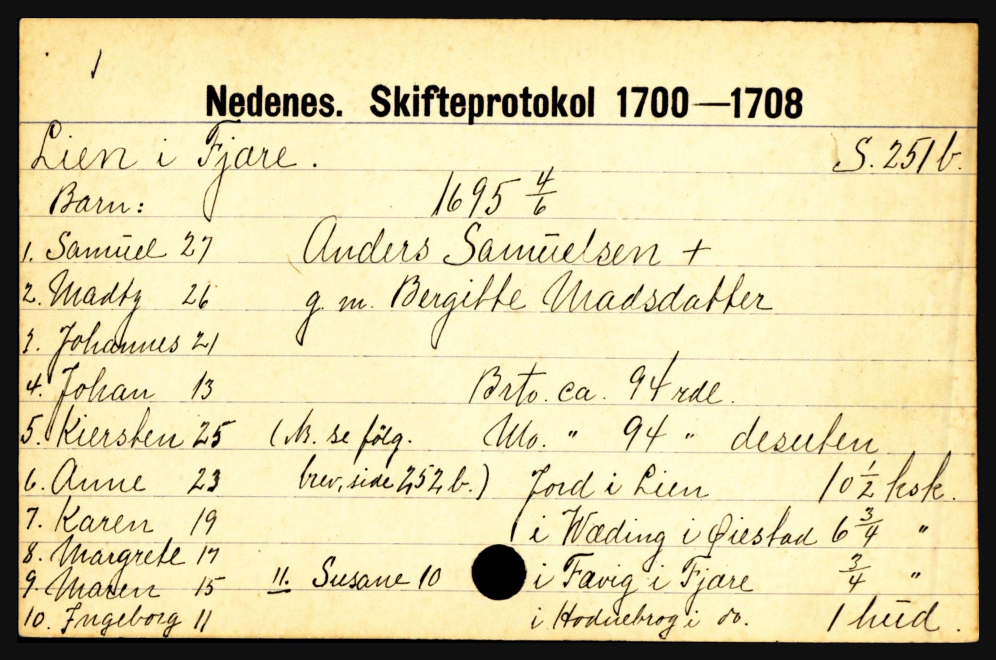 Nedenes sorenskriveri før 1824, AV/SAK-1221-0007/H, p. 17303