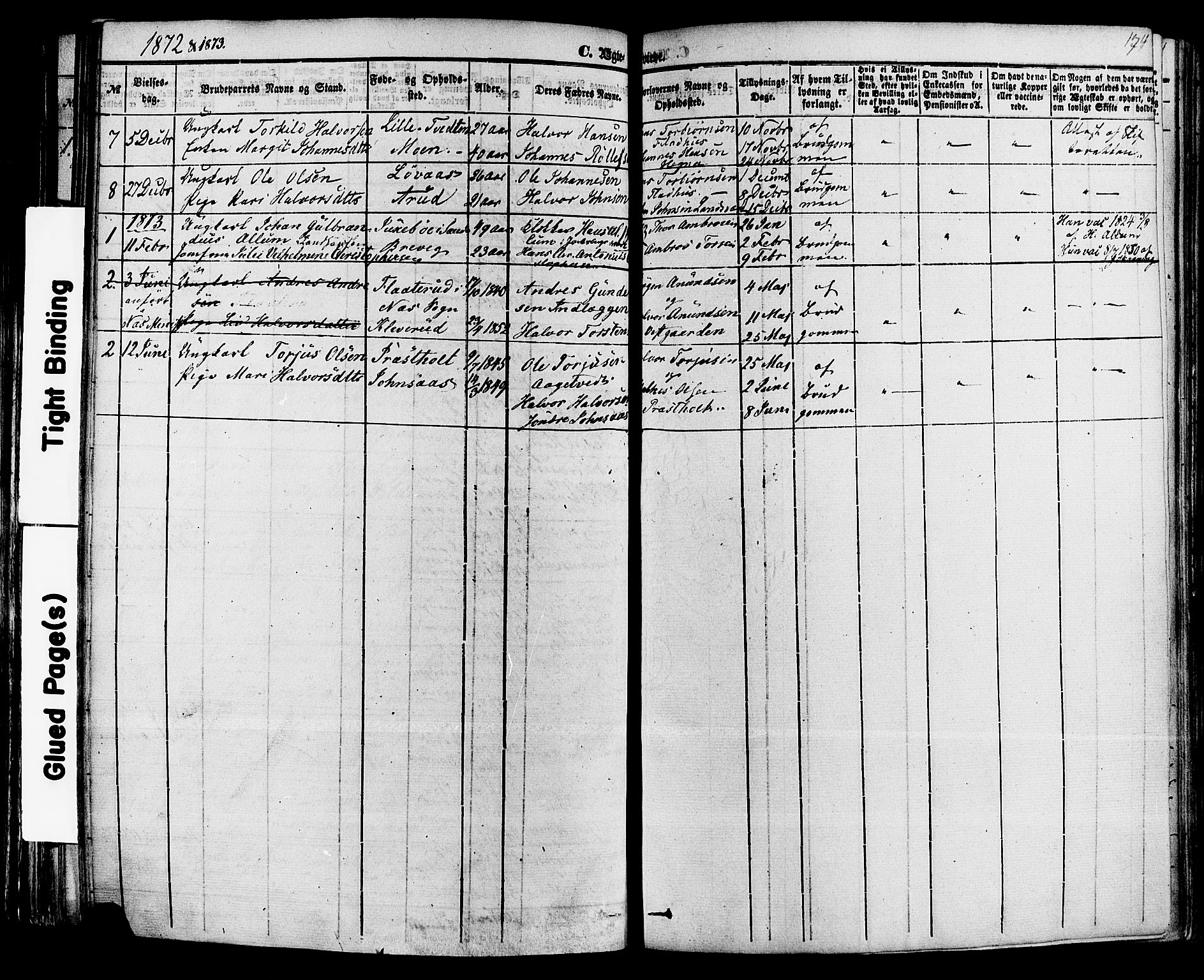 Sauherad kirkebøker, AV/SAKO-A-298/F/Fa/L0007: Parish register (official) no. I 7, 1851-1873, p. 174