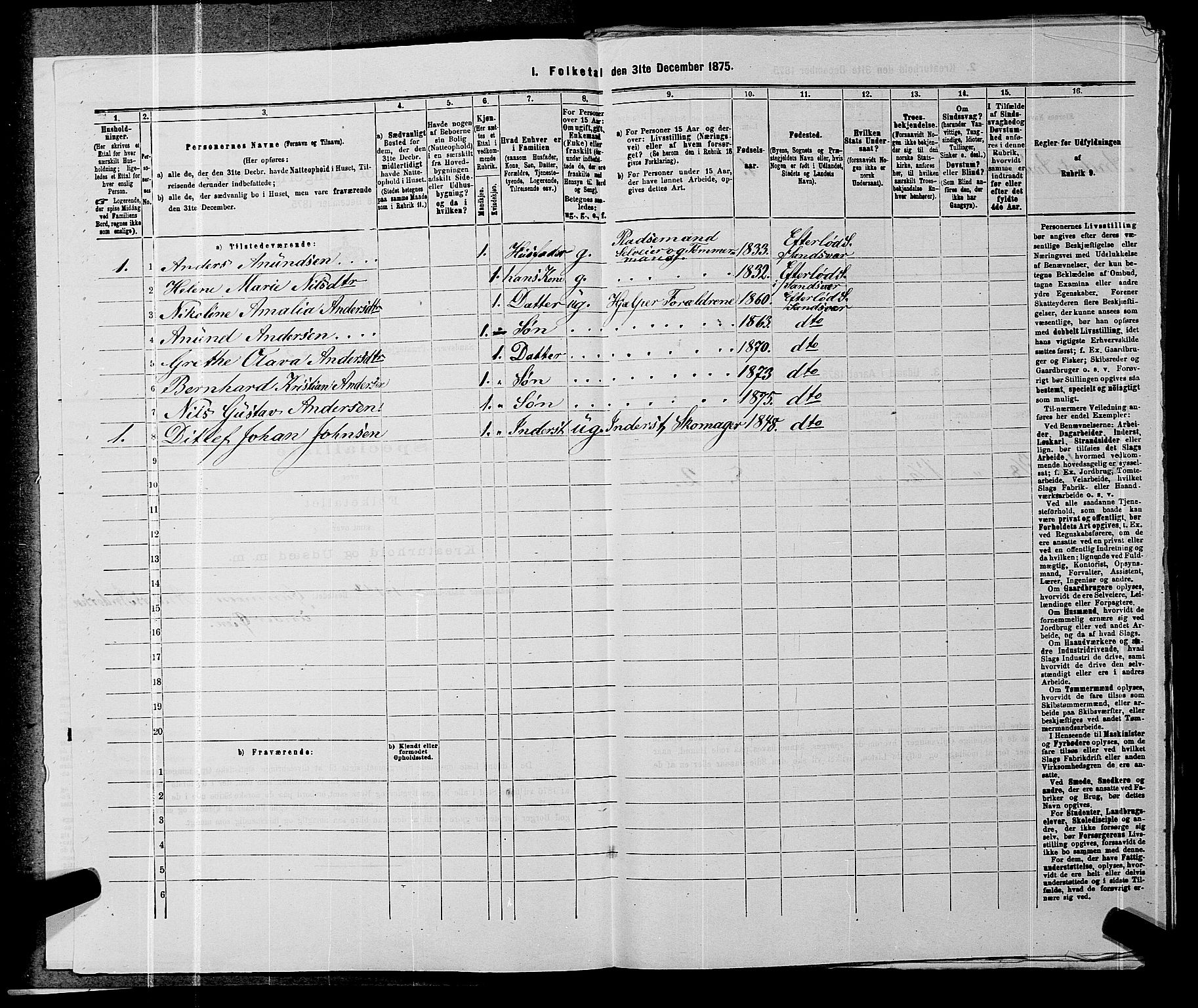 SAKO, 1875 census for 0629P Sandsvær, 1875, p. 919