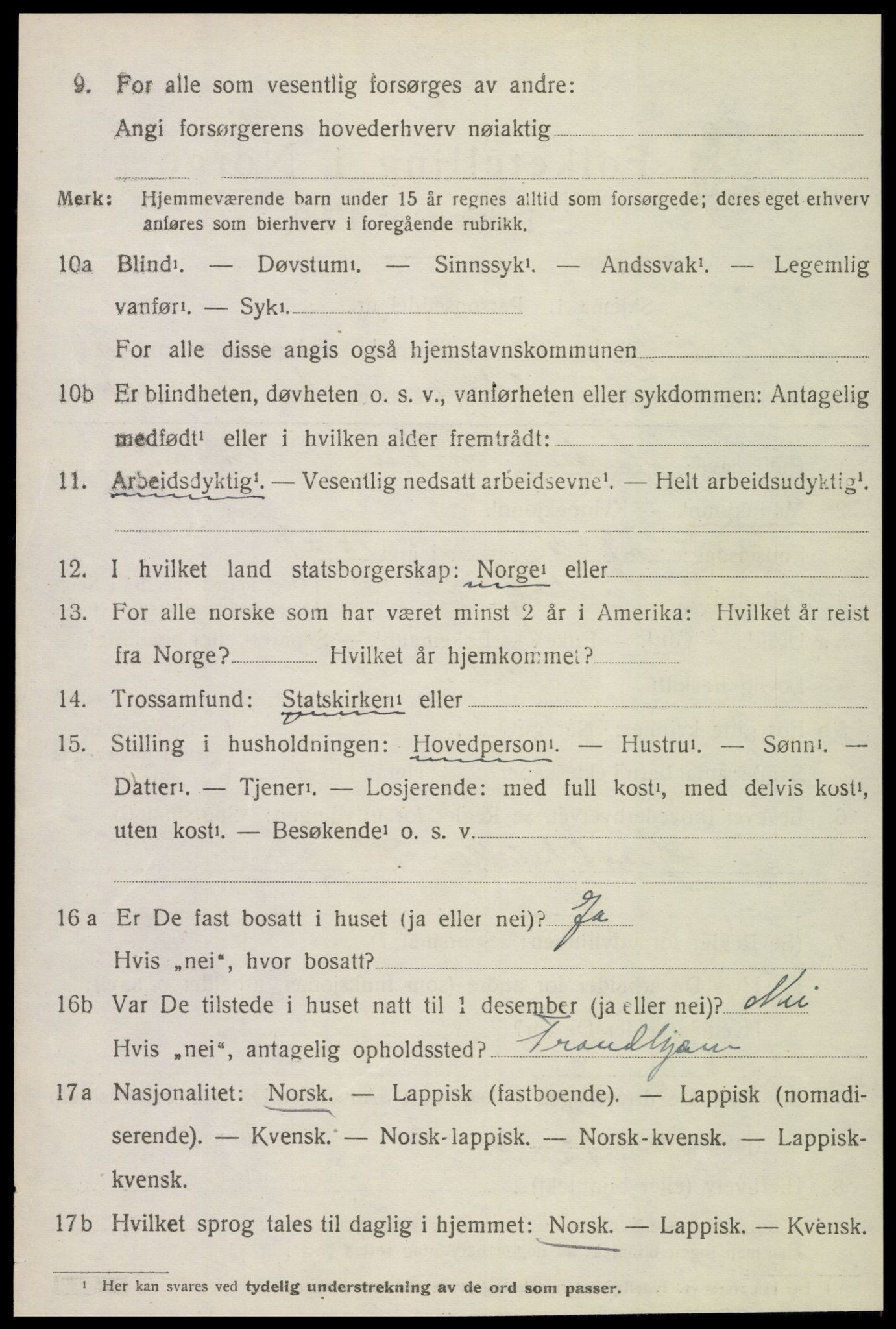 SAT, 1920 census for Inderøy, 1920, p. 2138